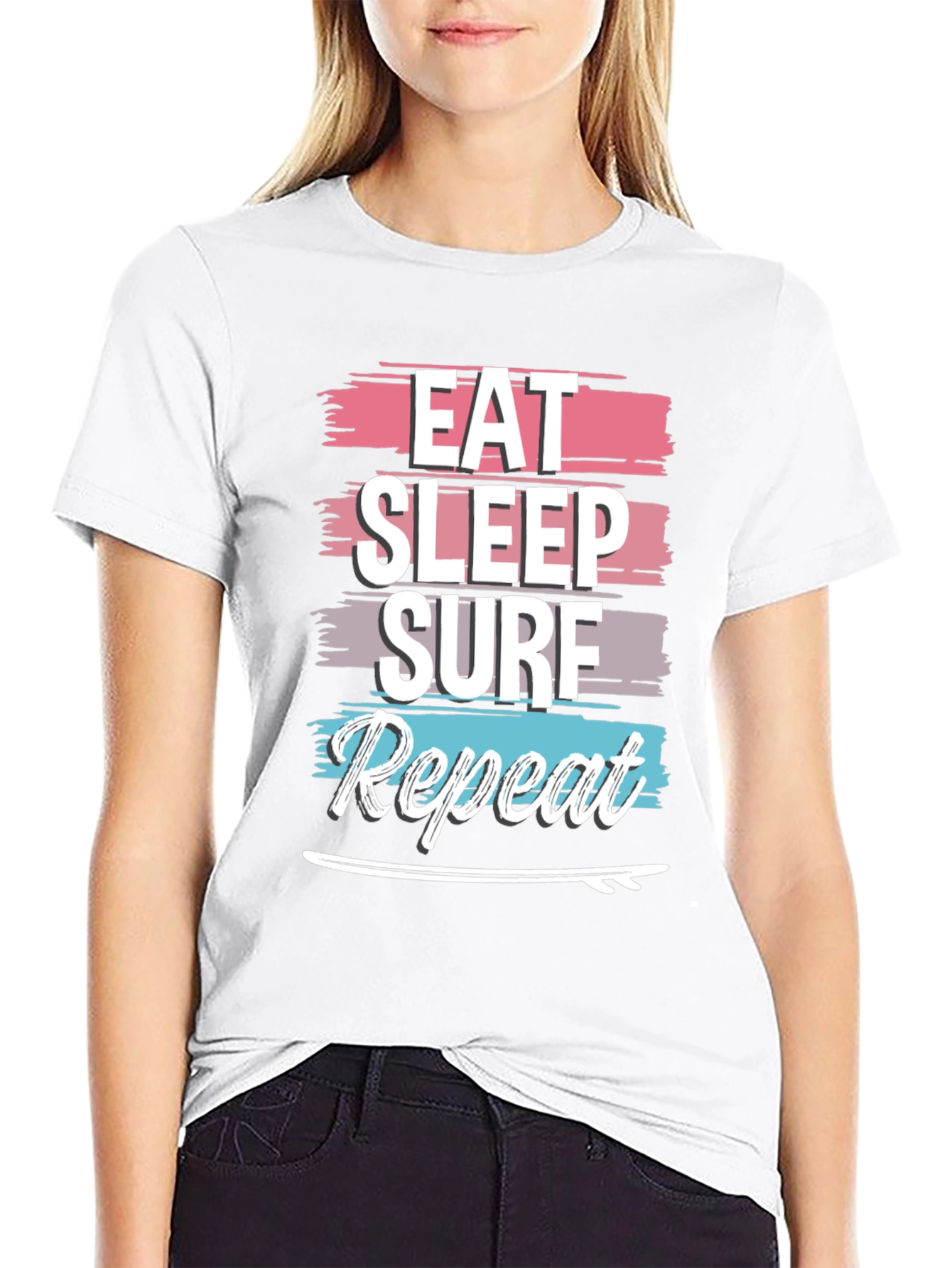 Eat Sleep Surf Repeat Graphic Tee