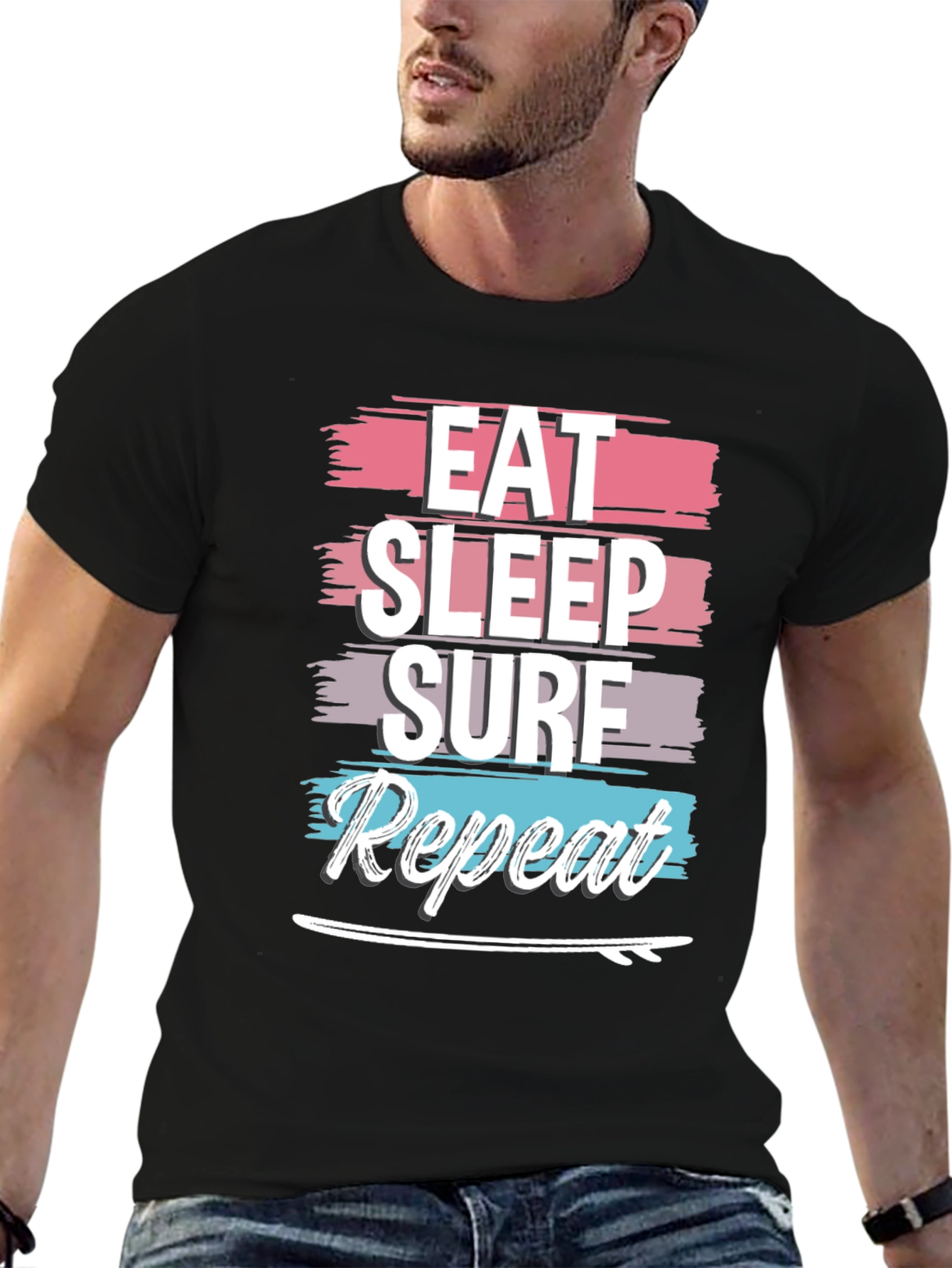 Eat Sleep Surf Repeat Graphic Tee