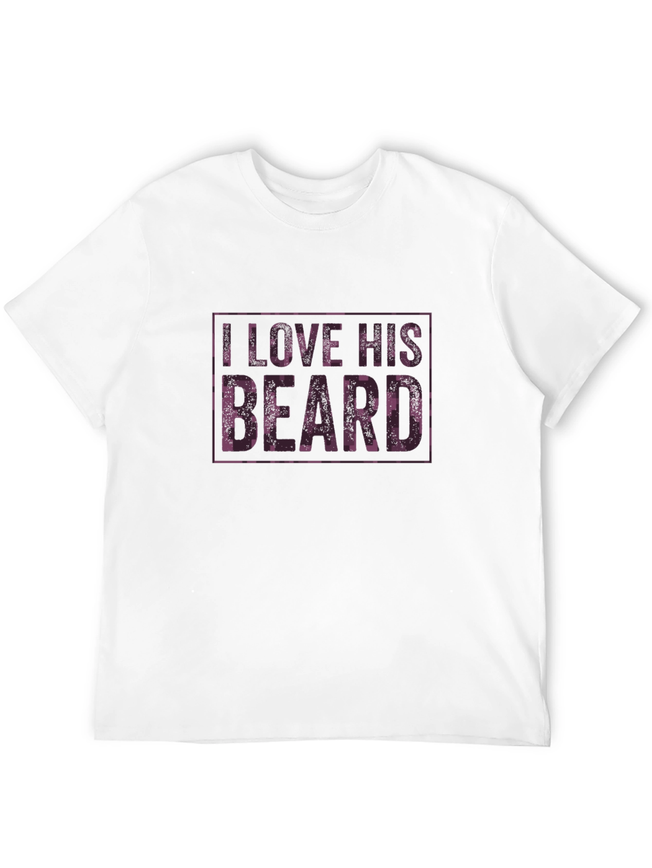 I Love His Beard Graphic Tee - Black