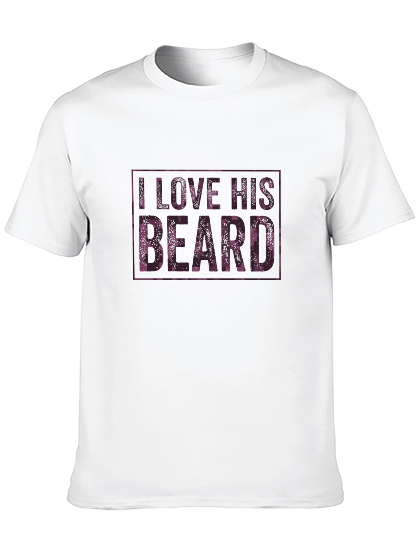I Love His Beard Graphic Tee - Black