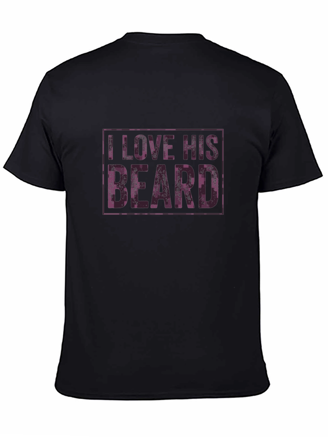 I Love His Beard Graphic Tee - Black