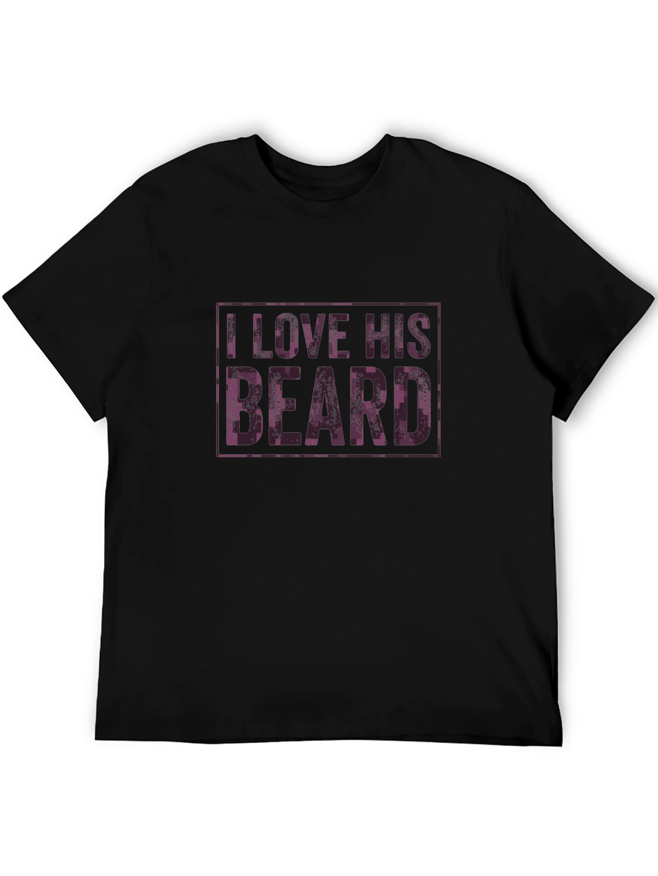 I Love His Beard Graphic Tee - Black