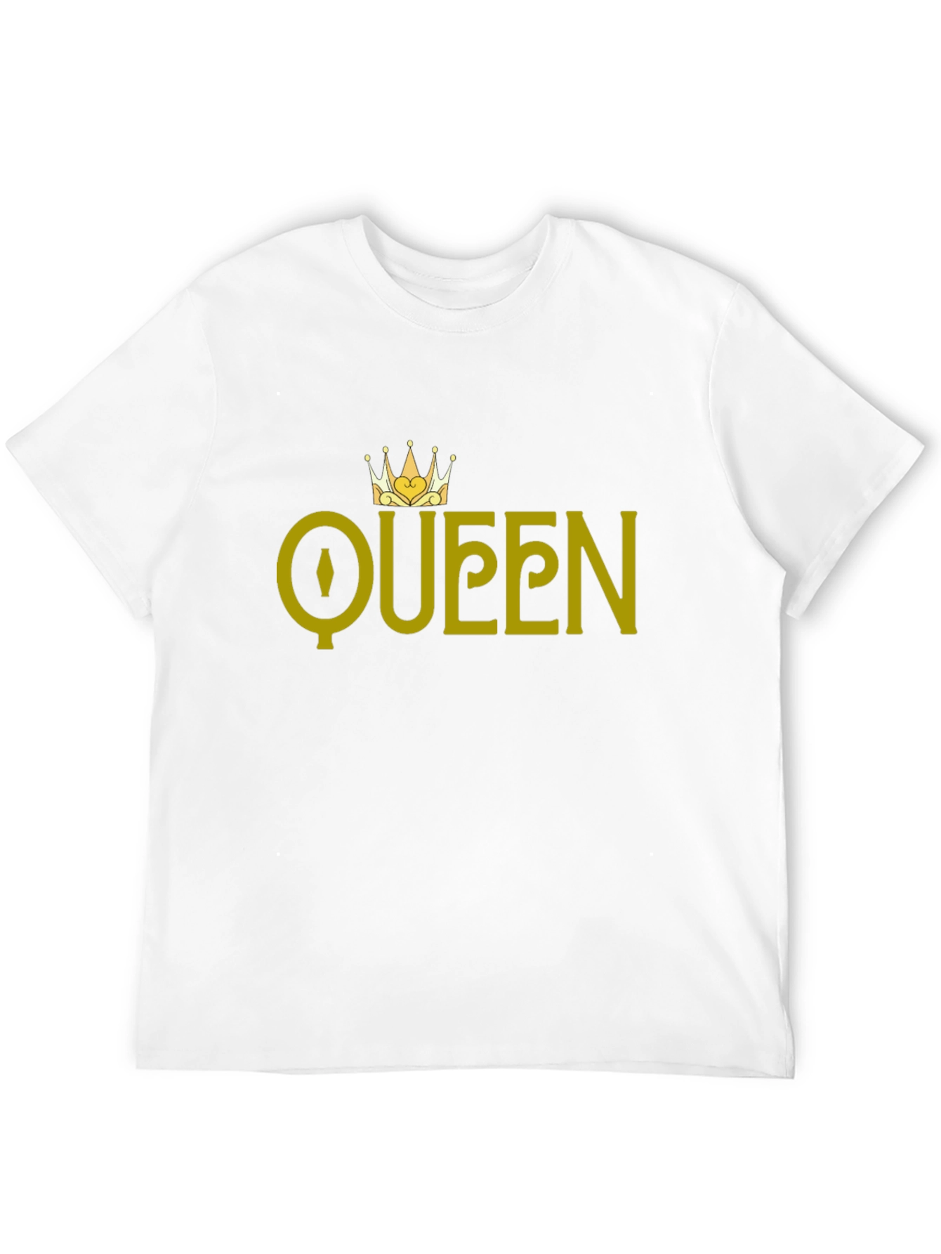 Queen Graphic T-Shirt - Gold Print on Black