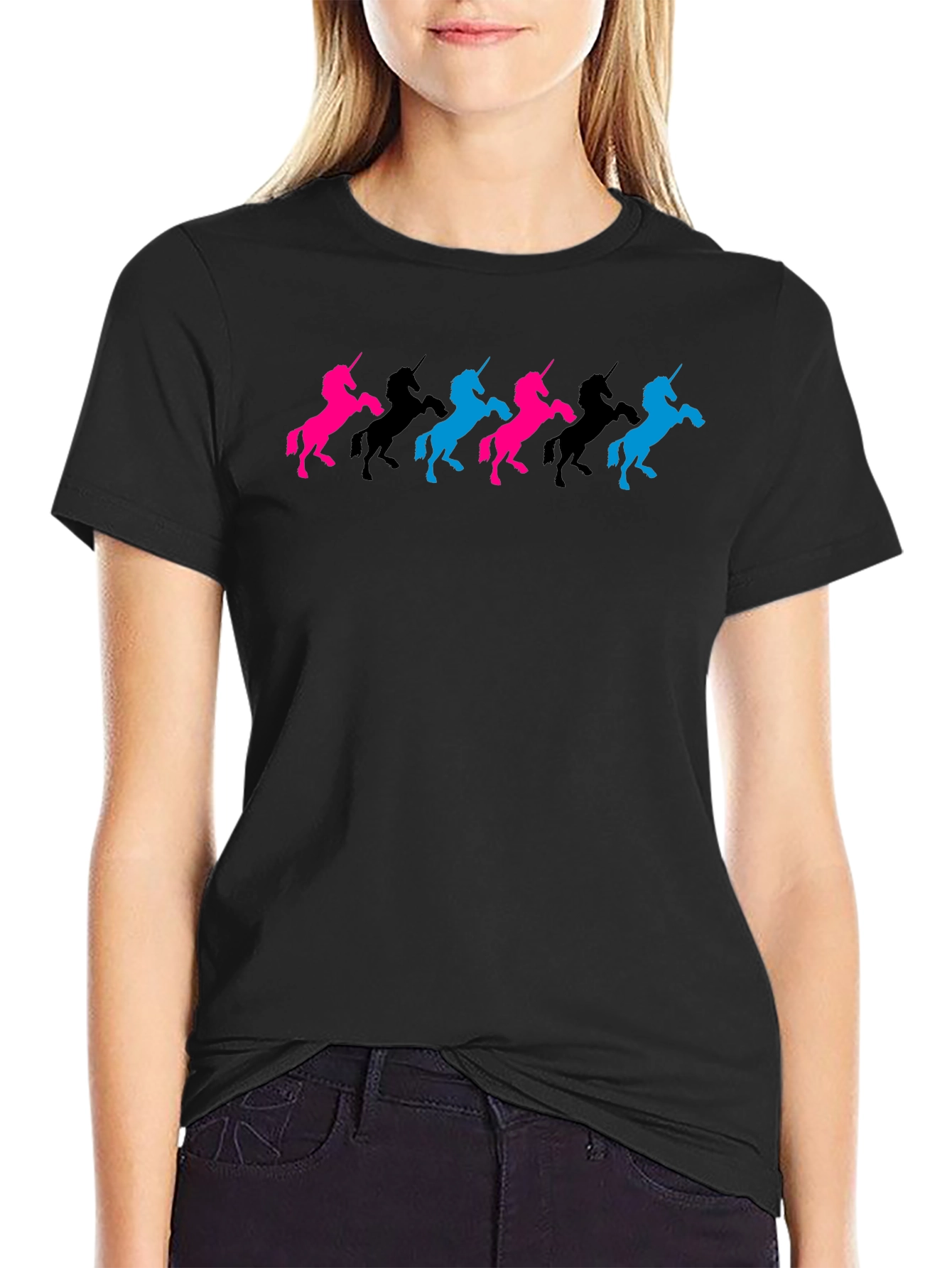 Unicorn Silhouette T-Shirt - Black