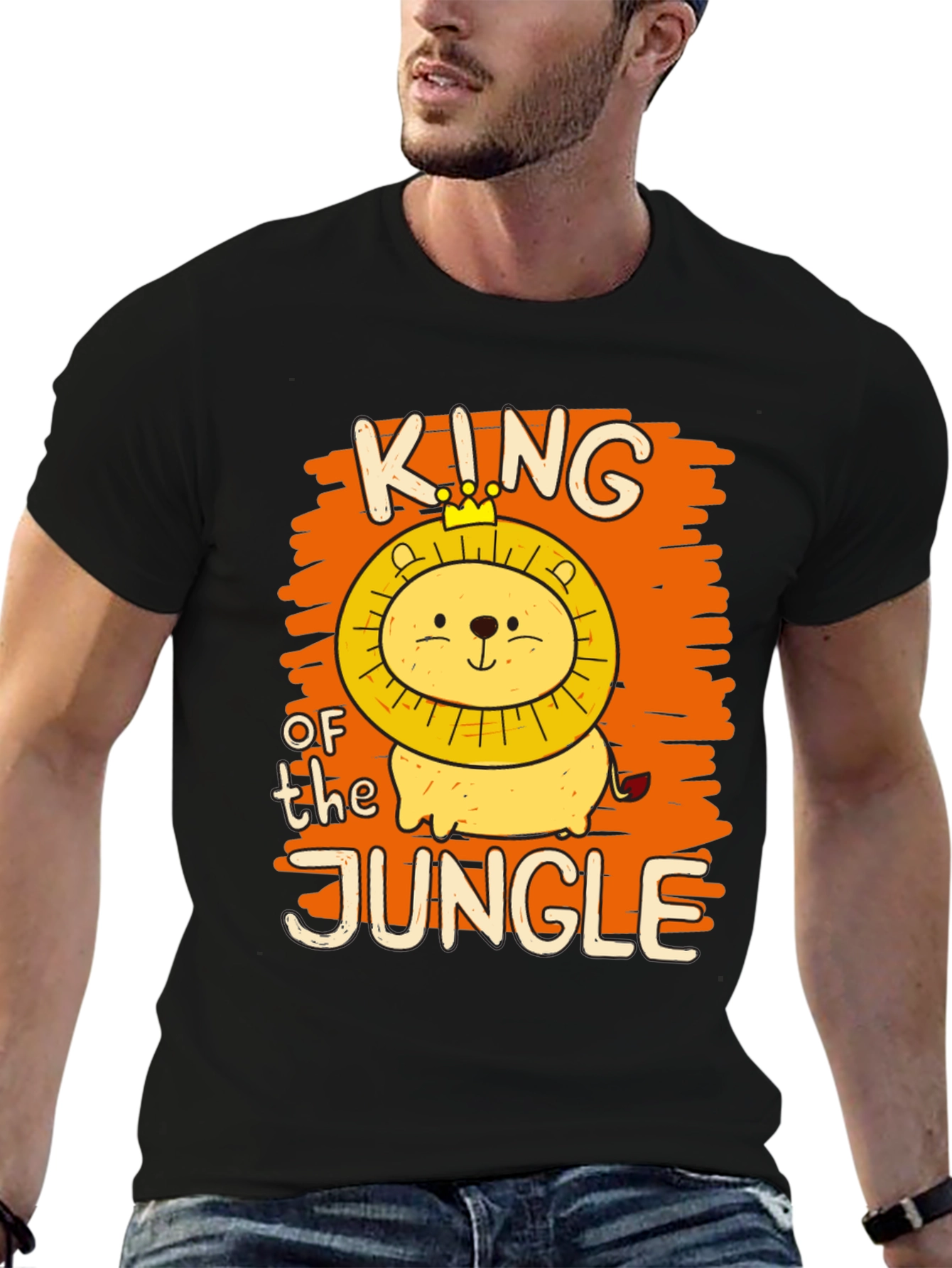King of the Jungle Lion Graphic T-Shirt