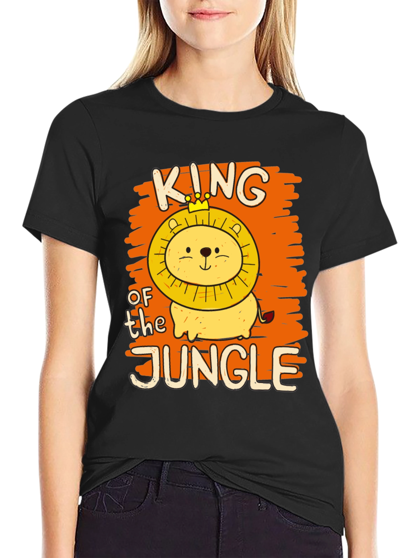 King of the Jungle Lion Graphic T-Shirt