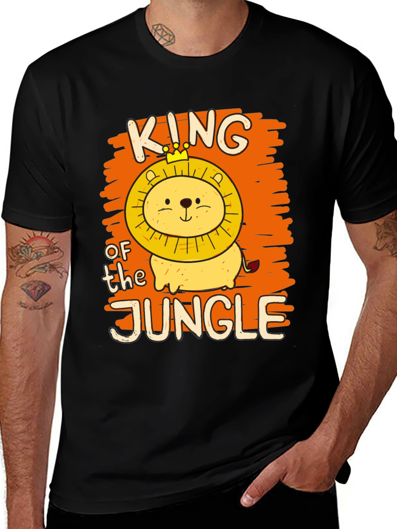King of the Jungle Lion Graphic T-Shirt