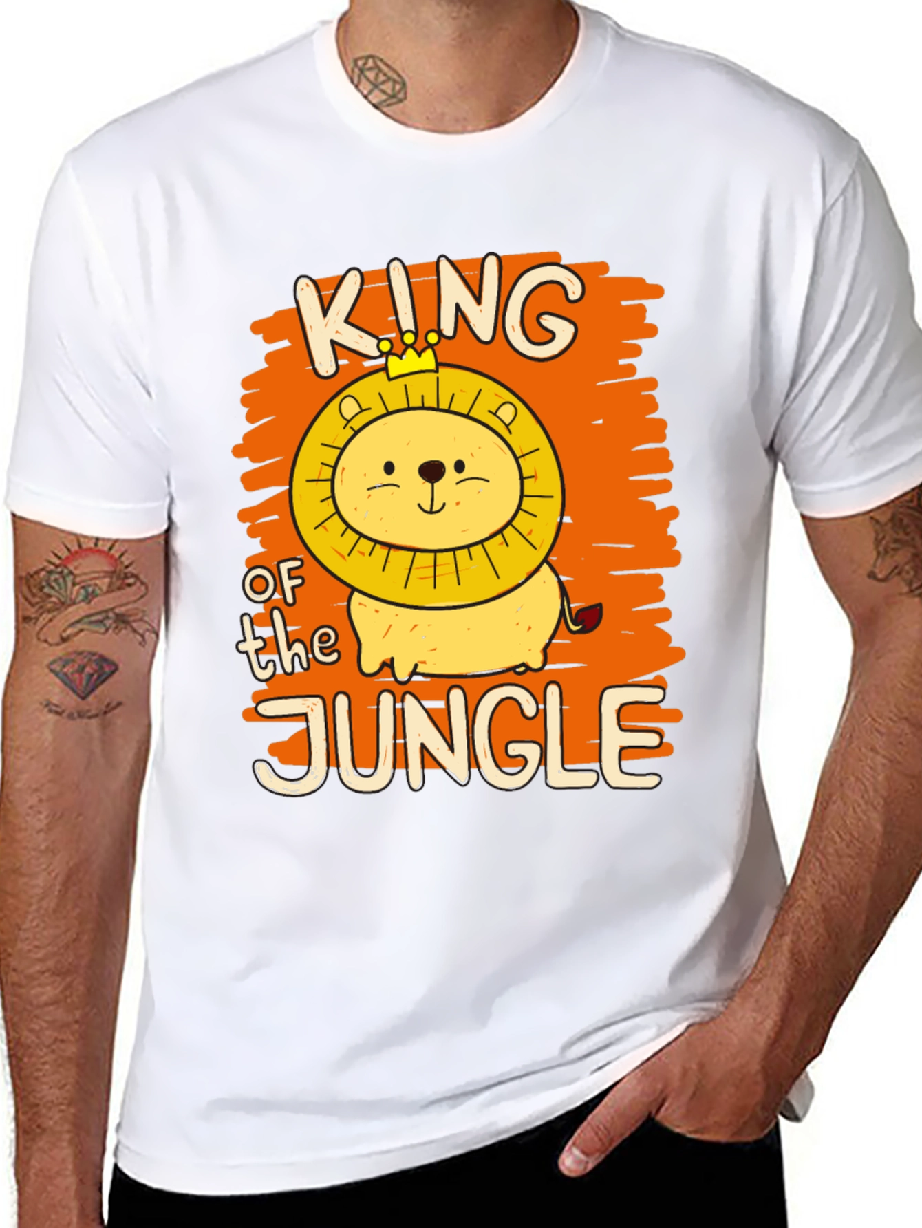 King of the Jungle Lion Graphic T-Shirt