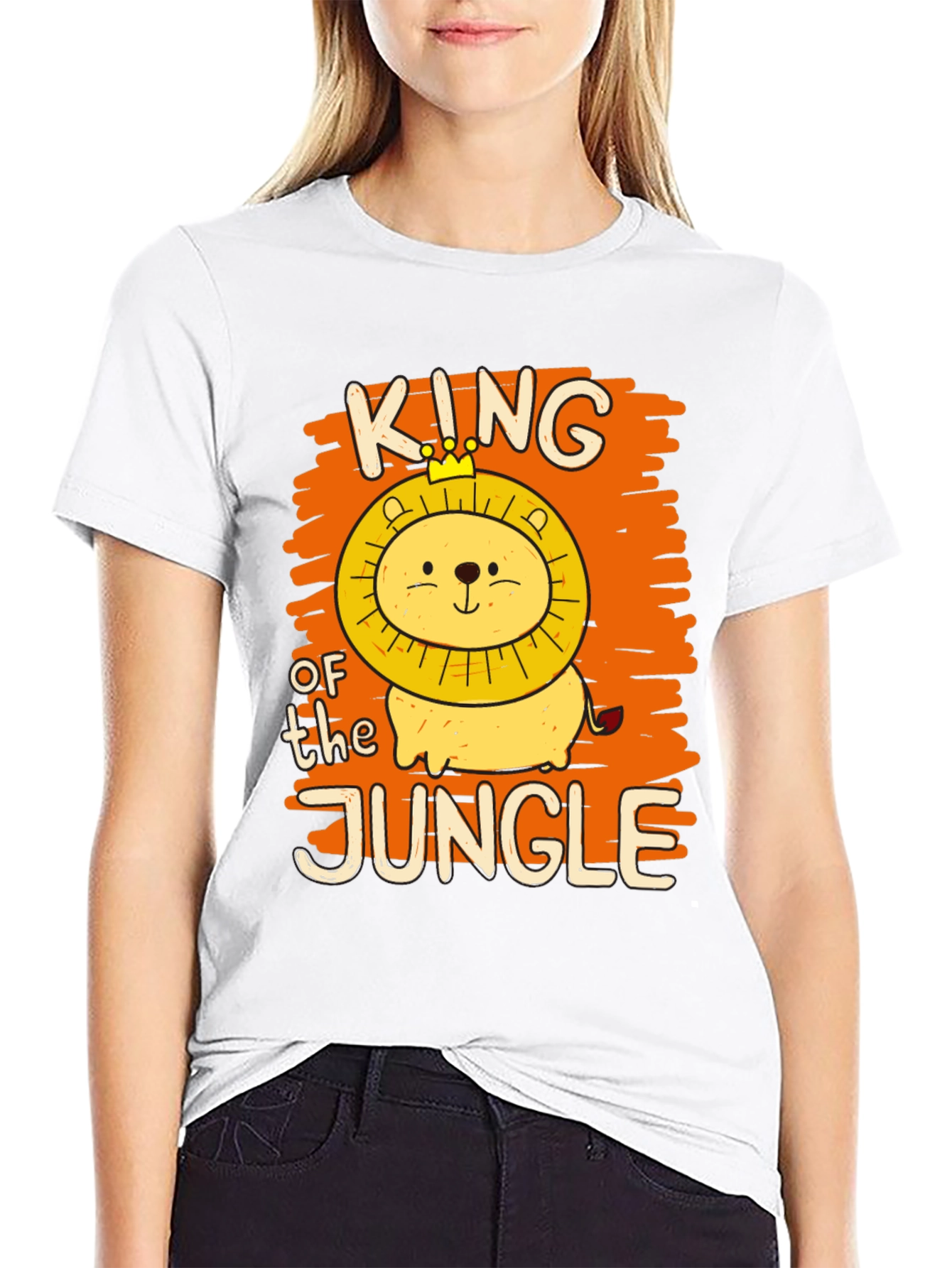 King of the Jungle Lion Graphic T-Shirt