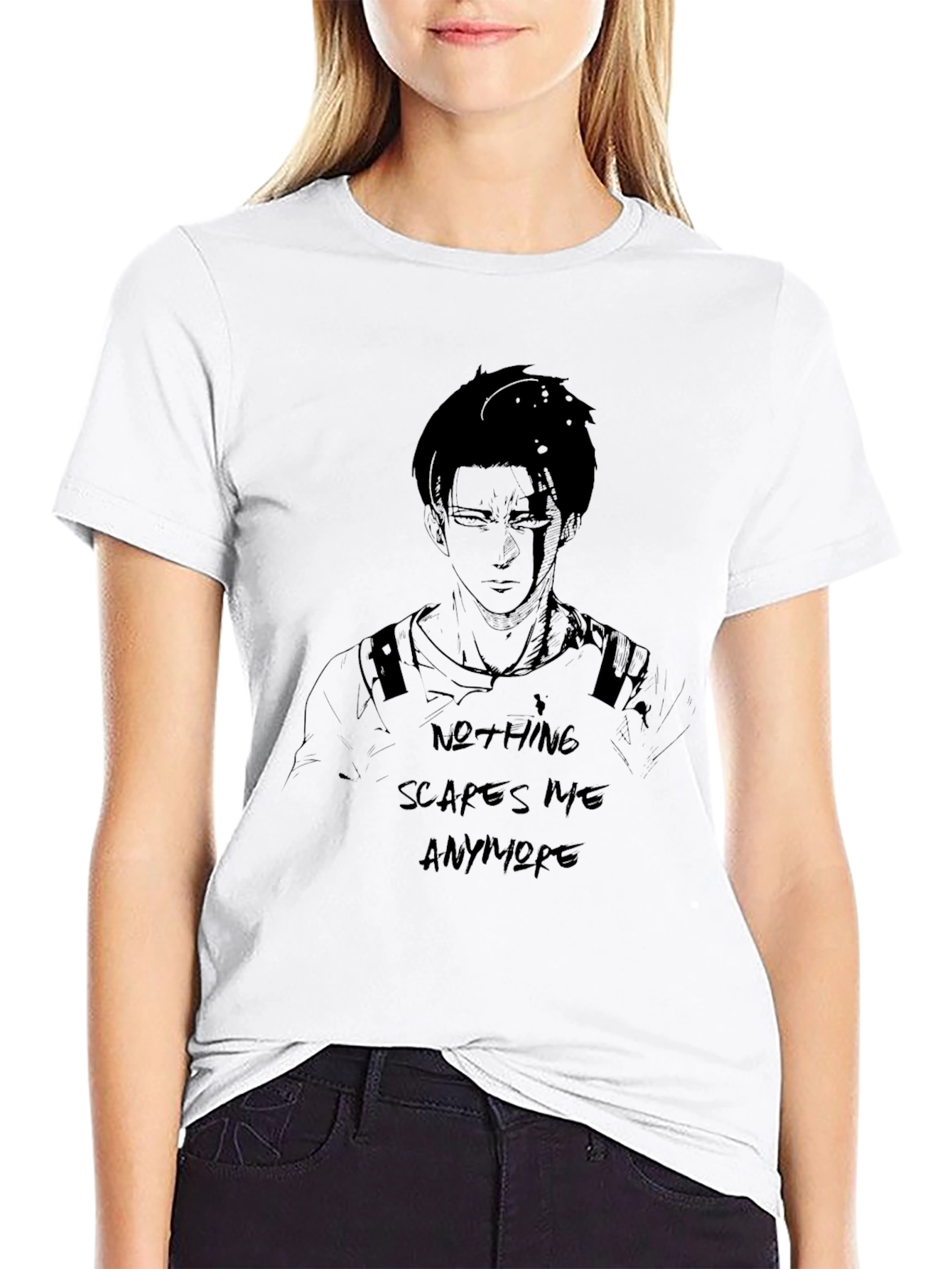 Attack on Titan Anime T-Shirt -  Nothing Scares Me