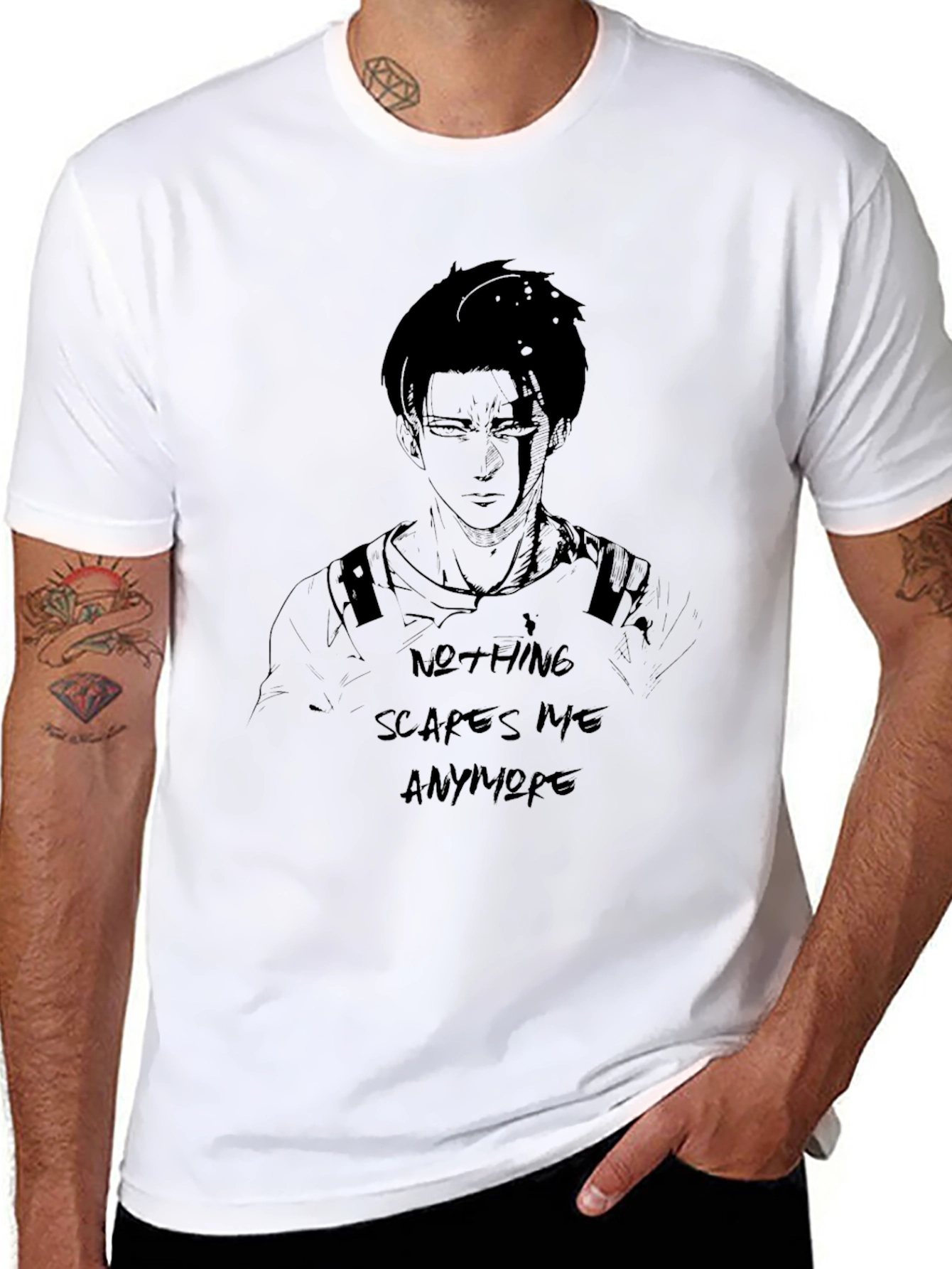 Attack on Titan Anime T-Shirt -  Nothing Scares Me