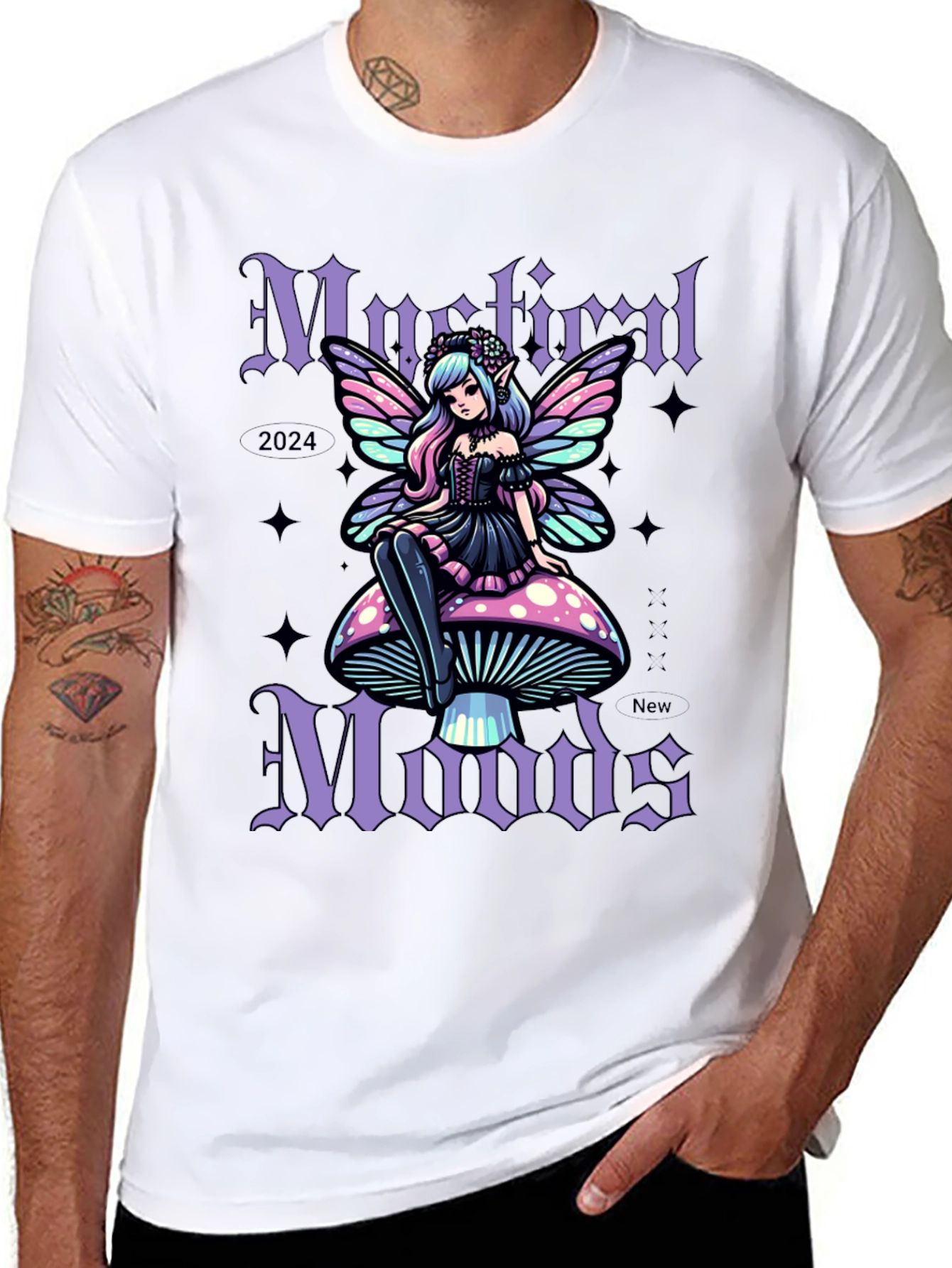 Mystic Moods Graphic Tee - Fairy on Mushroom
