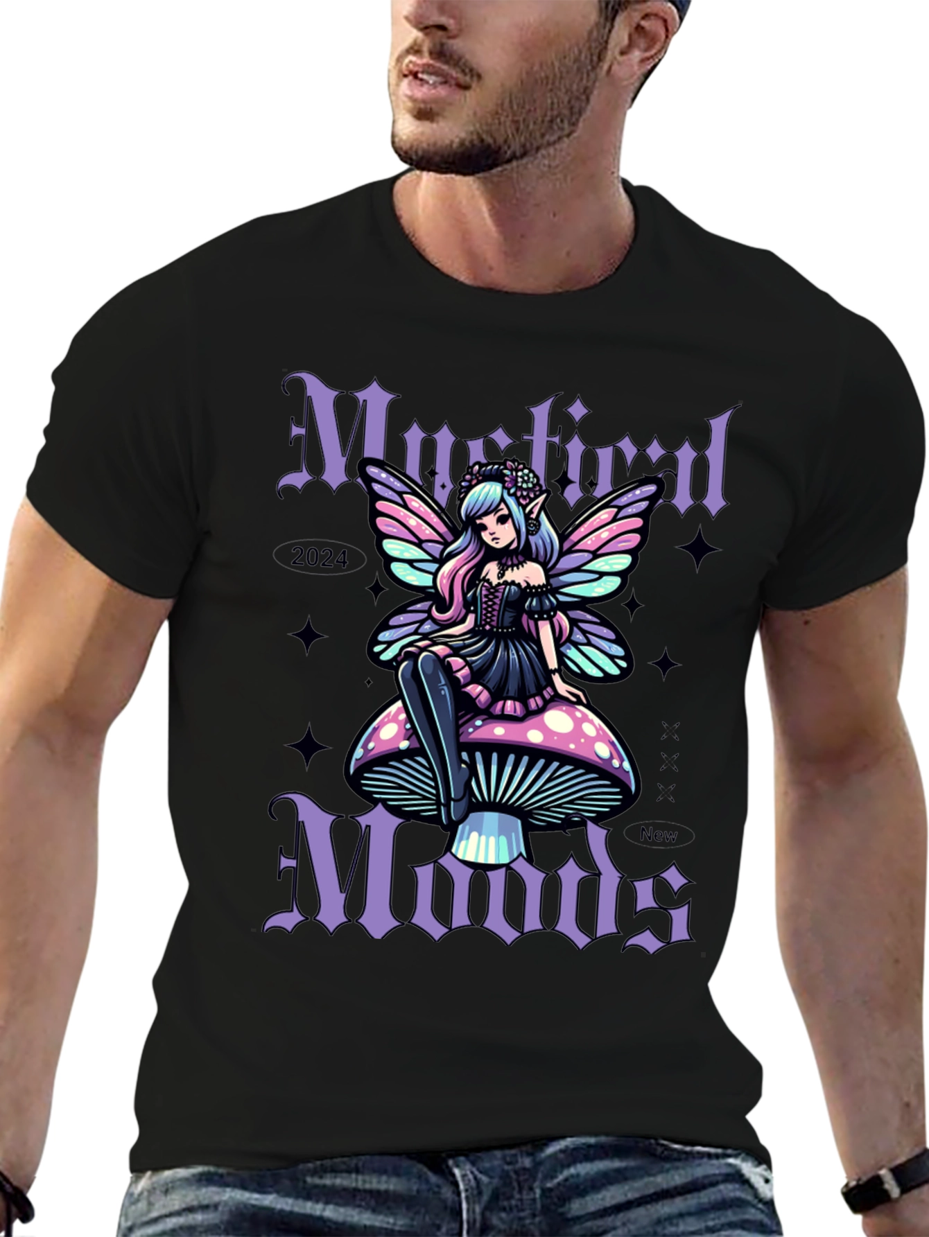 Mystic Moods Graphic Tee - Fairy on Mushroom
