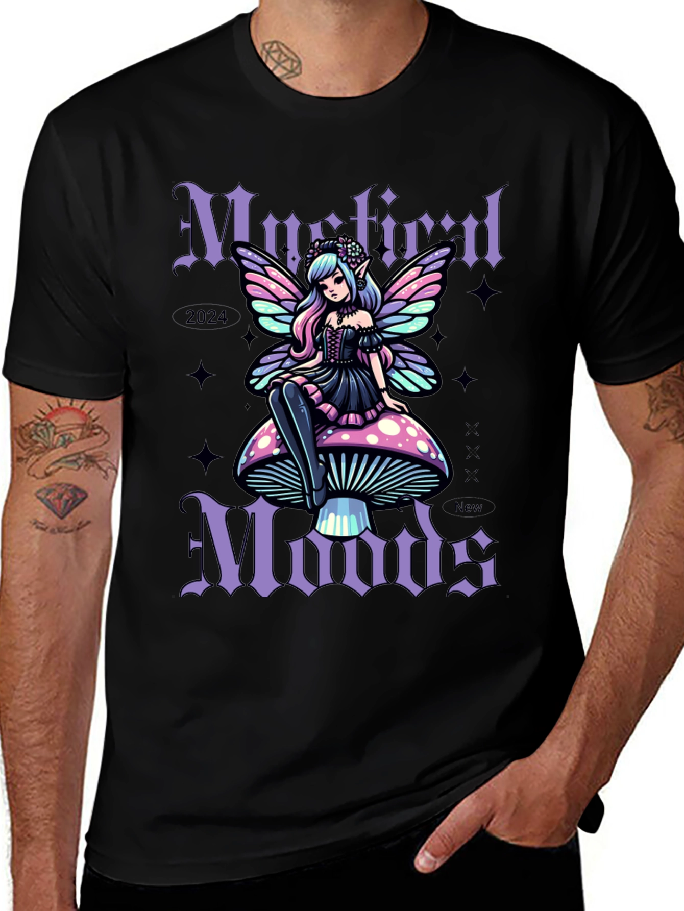 Mystic Moods Graphic Tee - Fairy on Mushroom