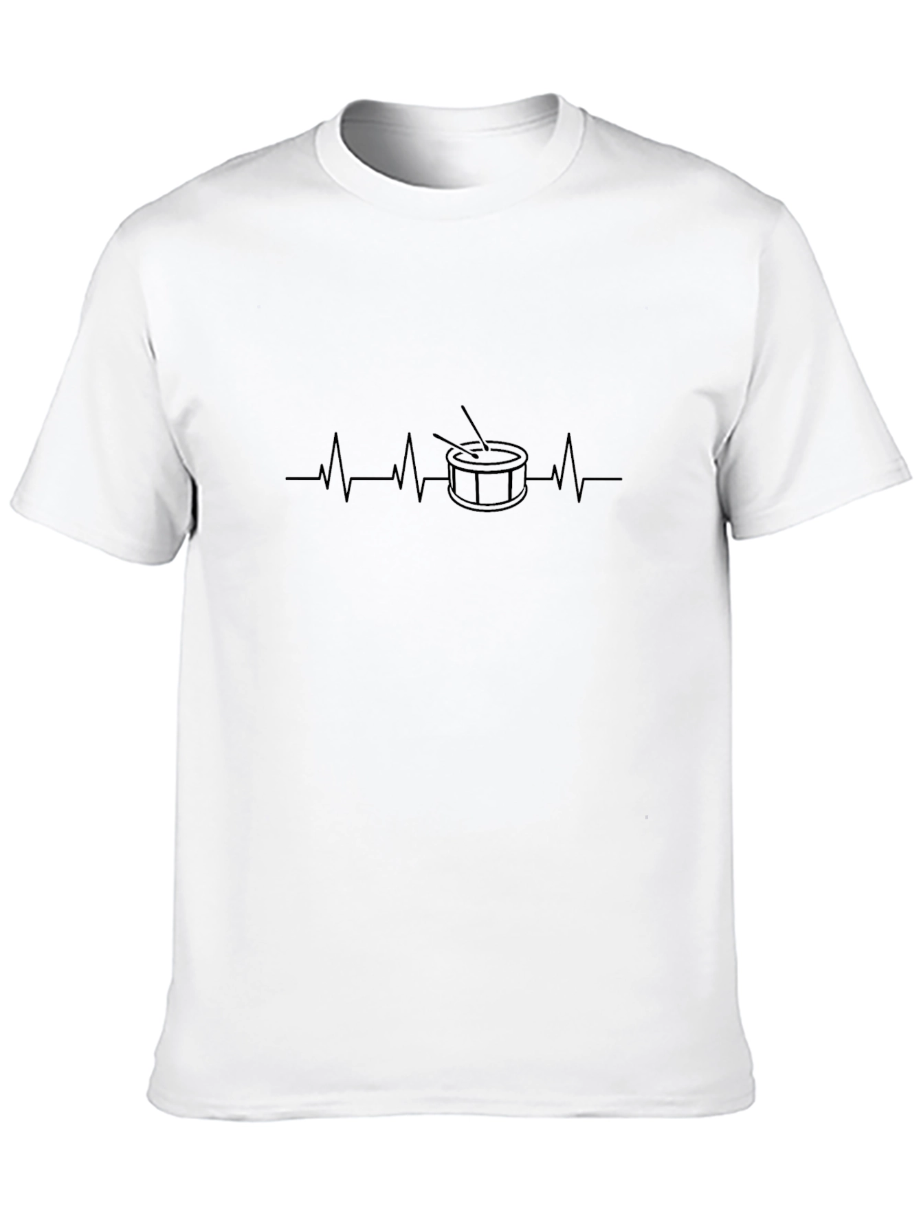 Drum Heartbeat Graphic T-Shirt - Musician Style