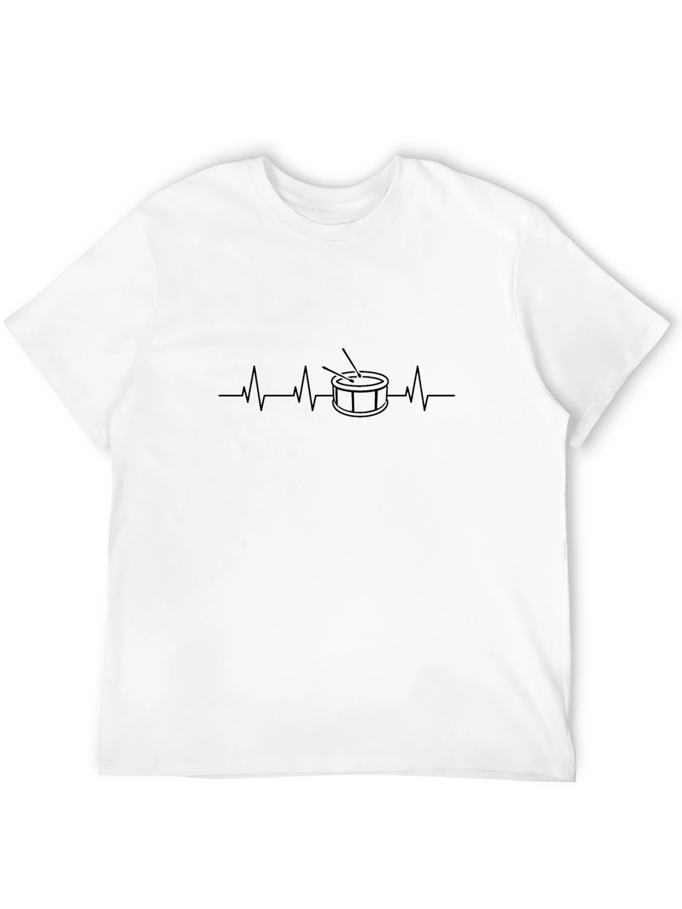 Drum Heartbeat Graphic T-Shirt - Musician Style