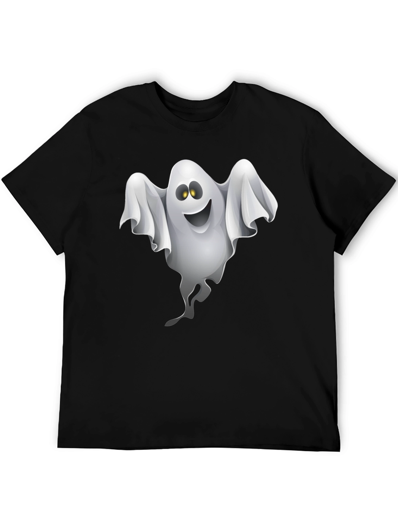 Ghost Graphic Black T-Shirt - Halloween Fun!
