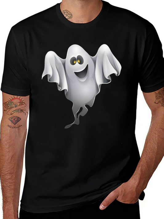 Ghost Graphic Black T-Shirt - Halloween Fun!