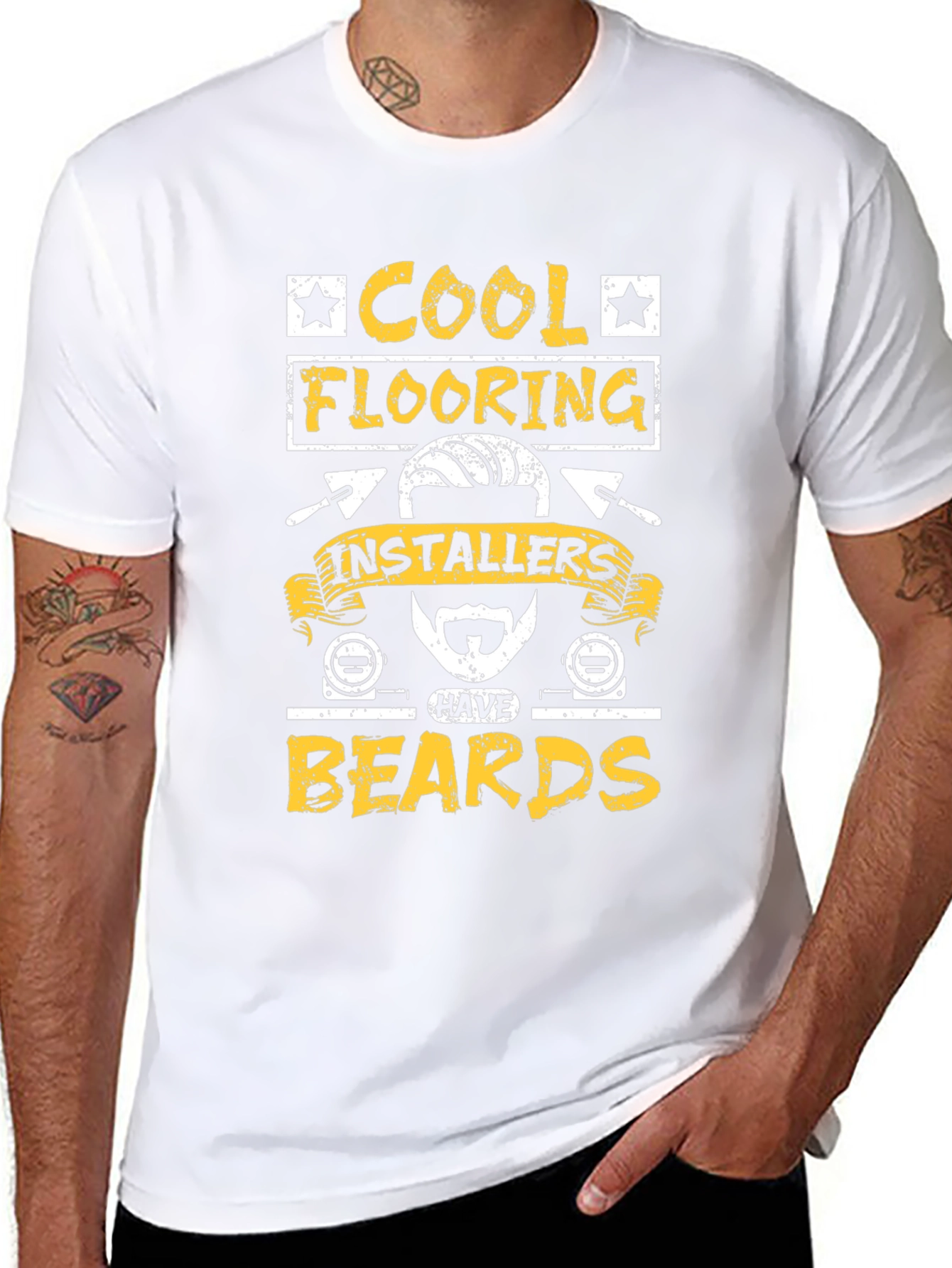 Cool Flooring Installers Have Beards Graphic Tee
