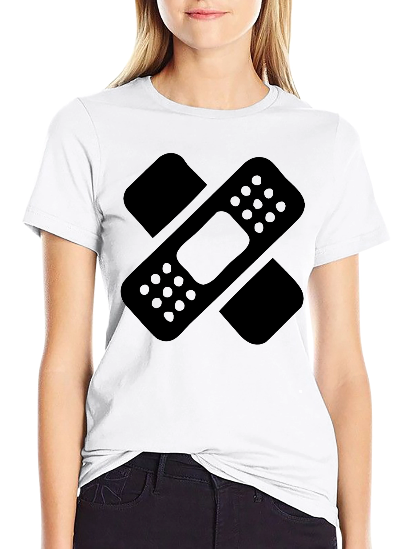 Black Band-Aid Graphic Tee - Unisex