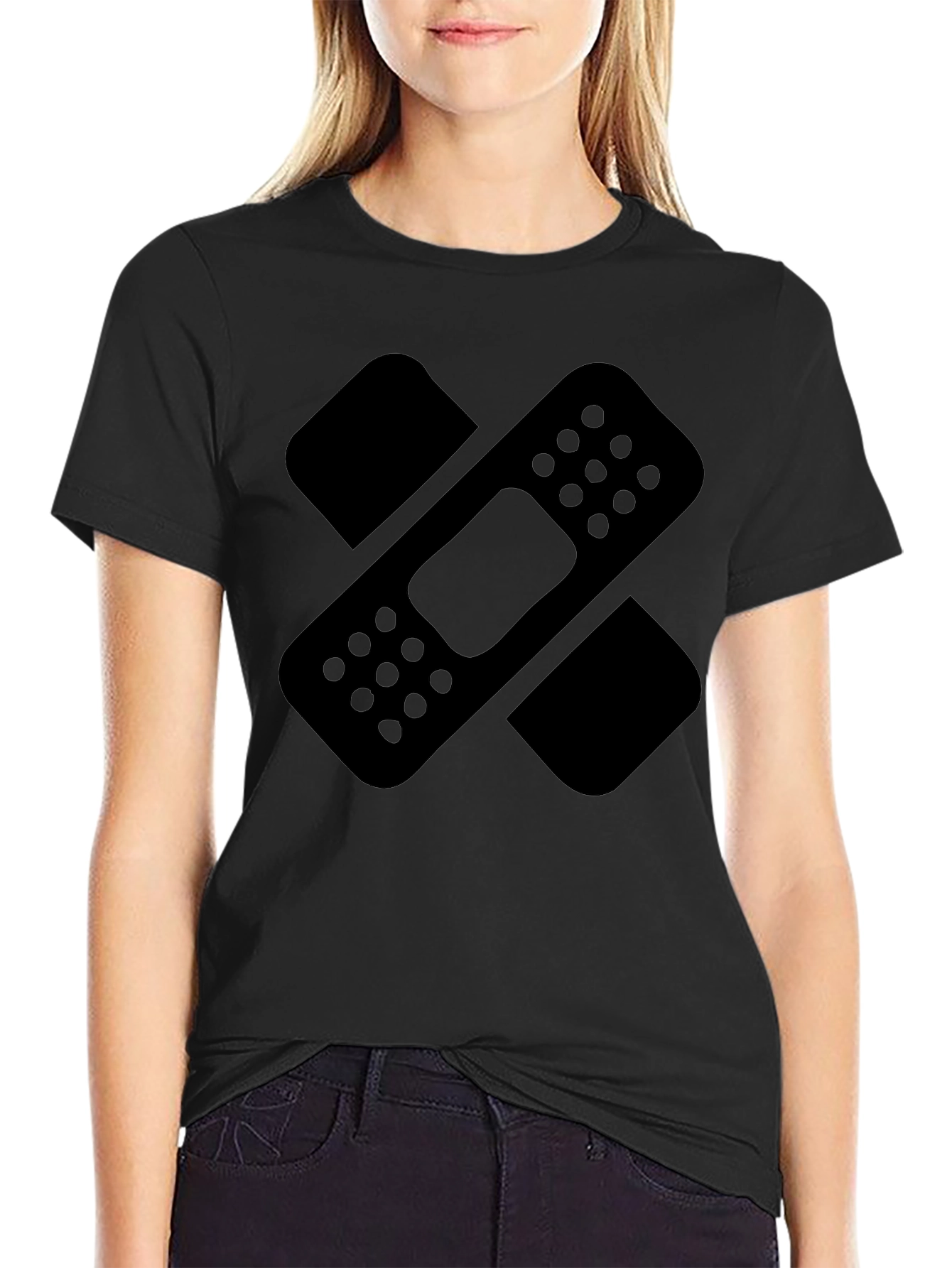 Black Band-Aid Graphic Tee - Unisex