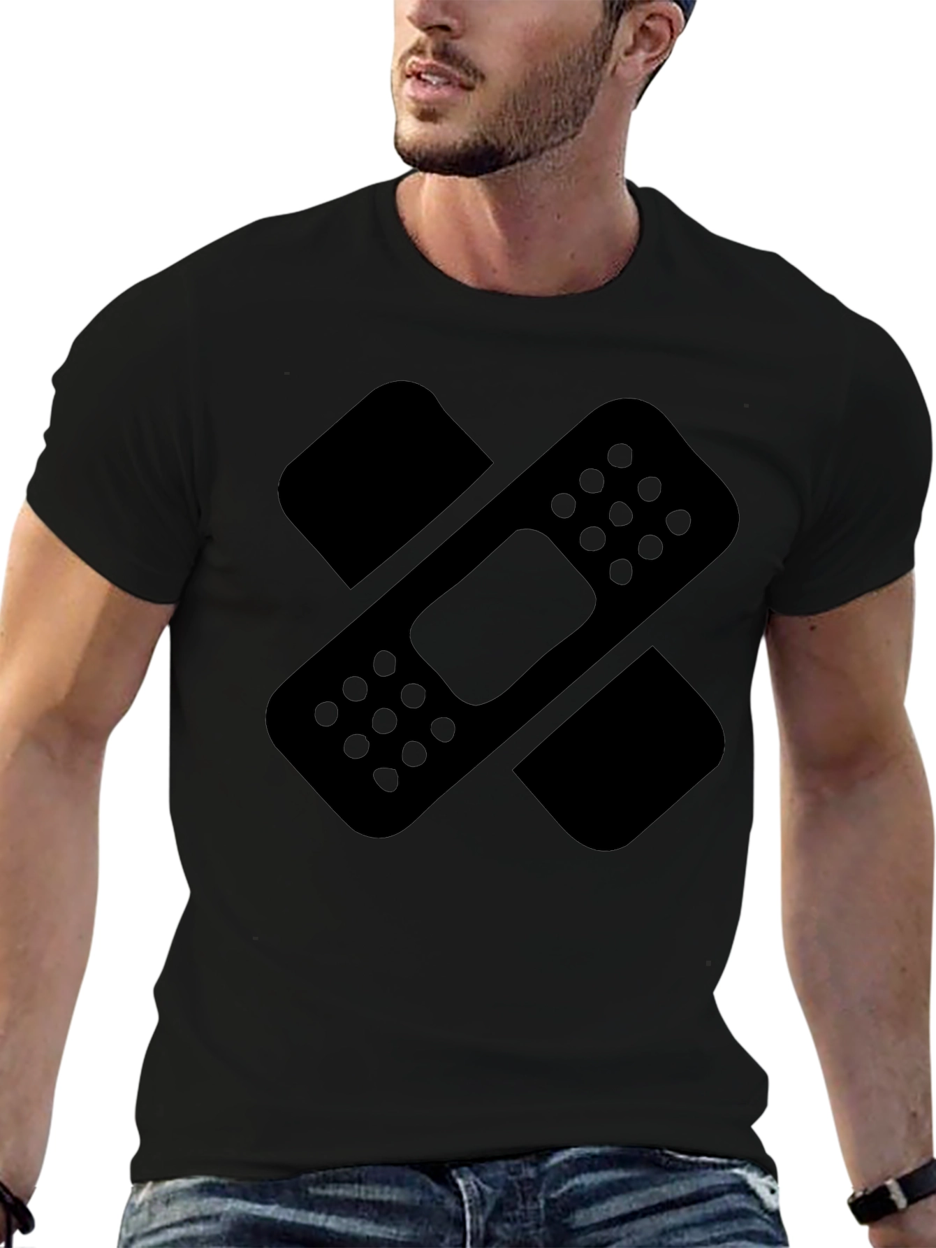 Black Band-Aid Graphic Tee - Unisex