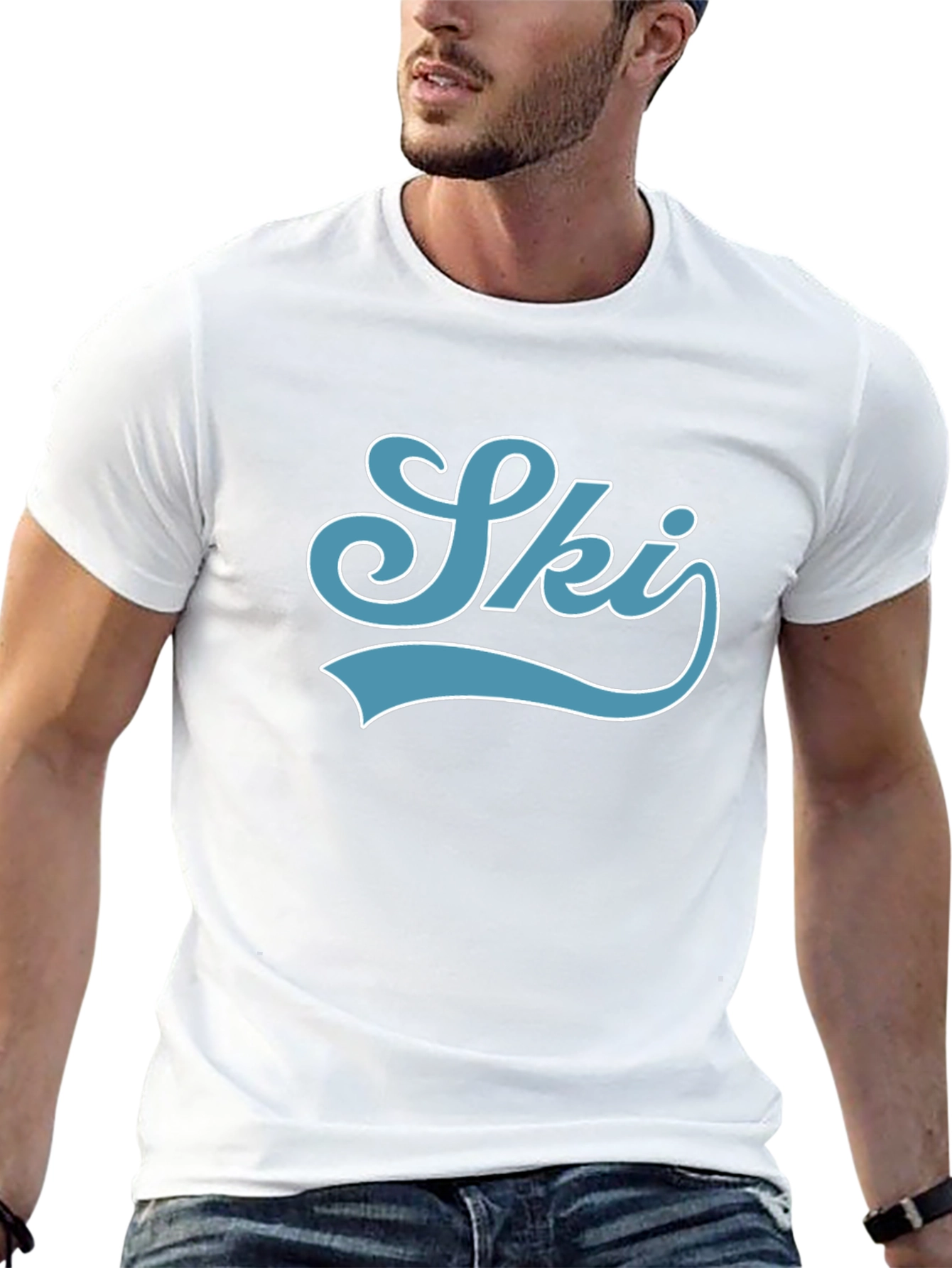 Retro Ski Graphic T-Shirt - Black