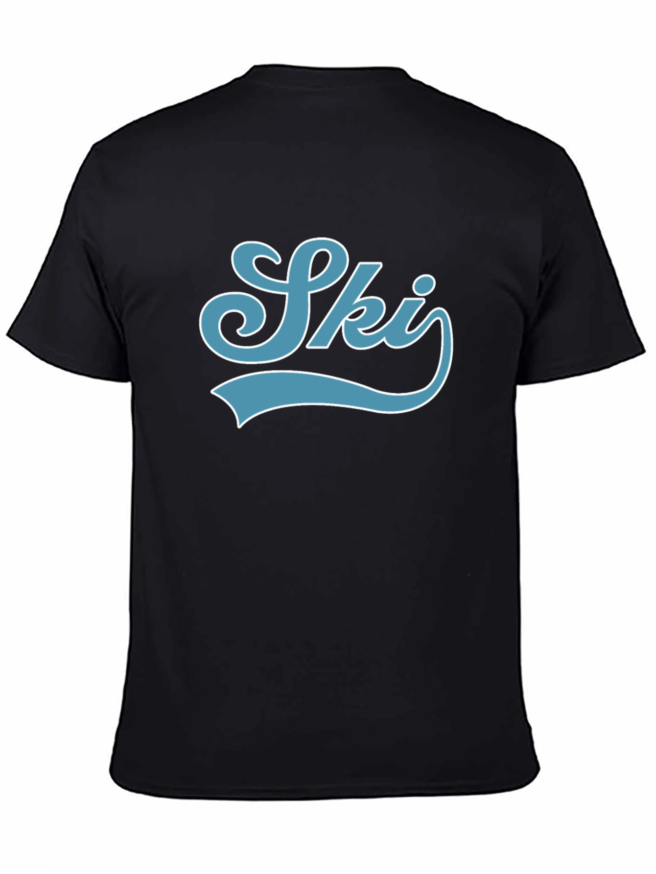 Retro Ski Graphic T-Shirt - Black