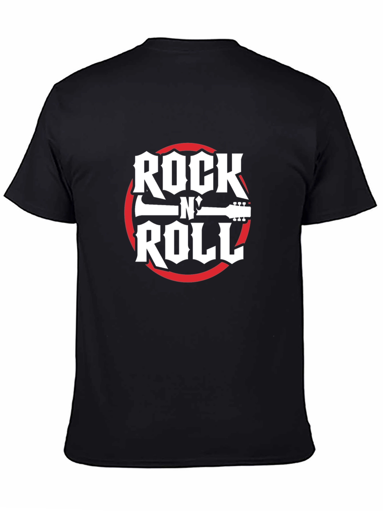 Rock N Roll Graphic Tee - Black Cotton T-Shirt