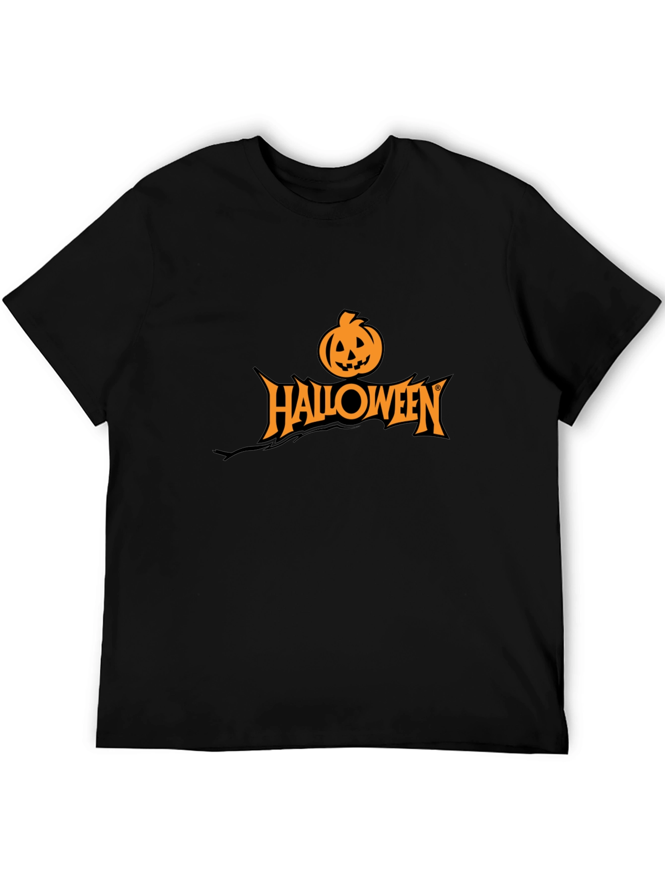 Halloween Pumpkin Graphic Black T-Shirt