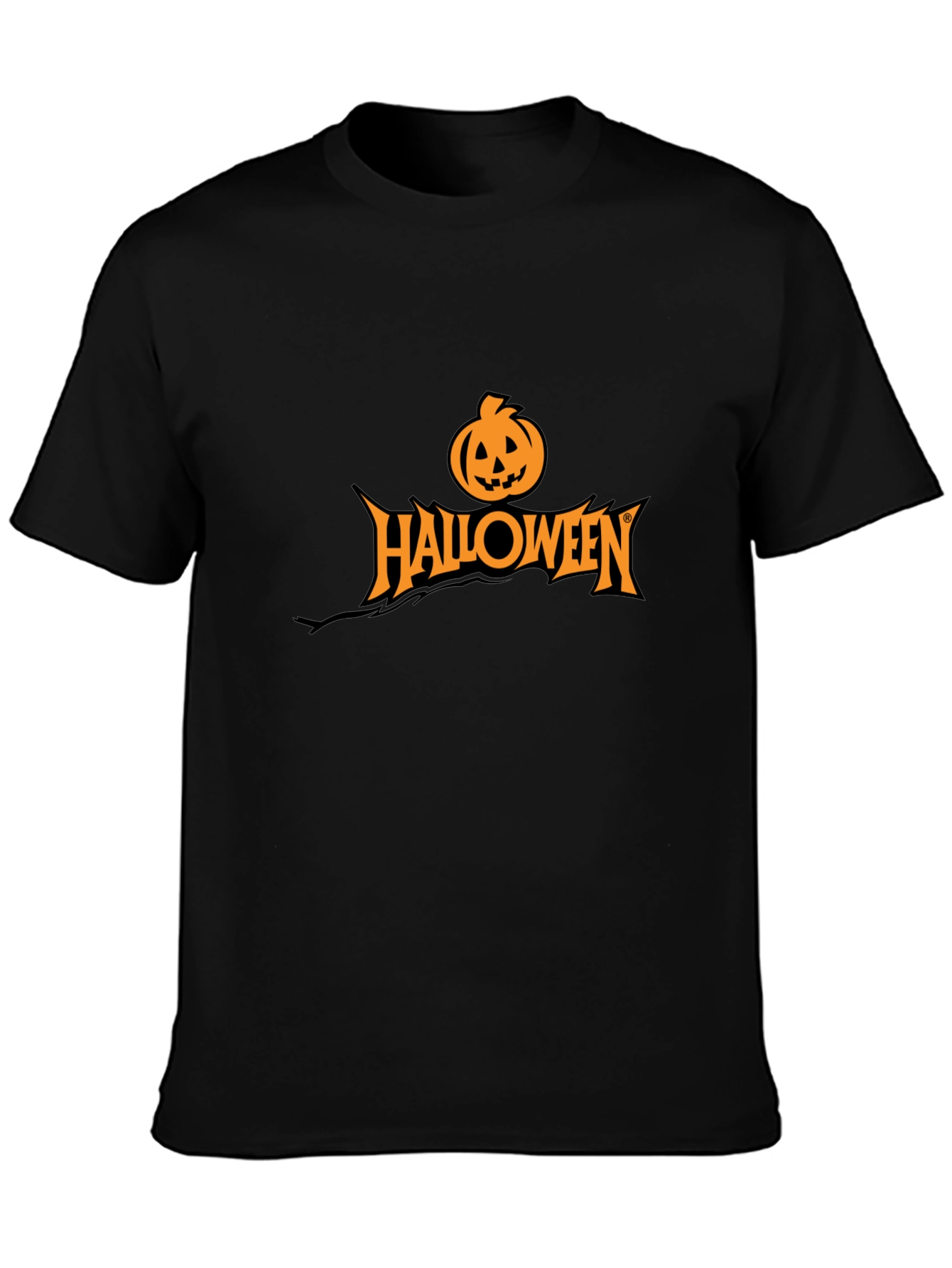Halloween Pumpkin Graphic Black T-Shirt