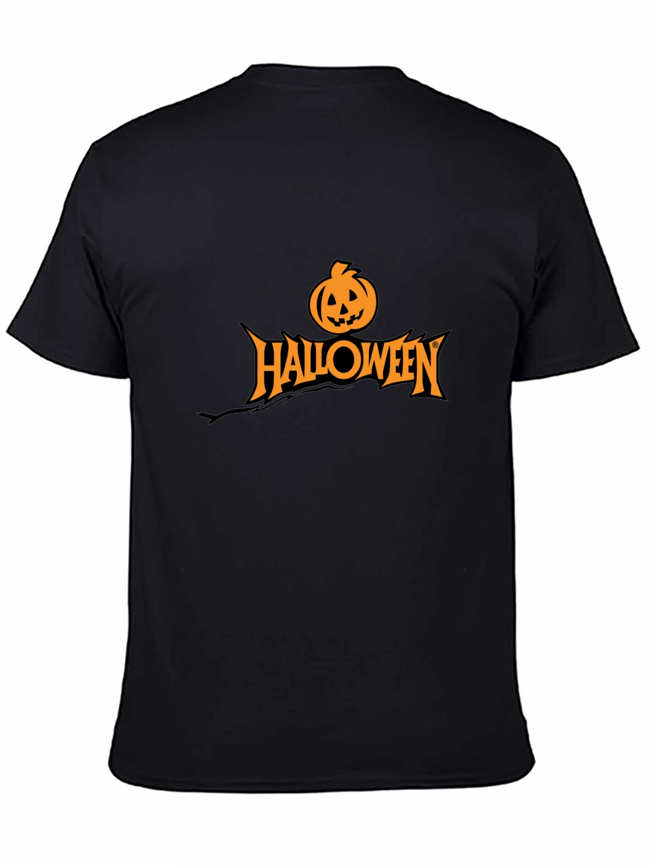 Halloween Pumpkin Graphic Black T-Shirt
