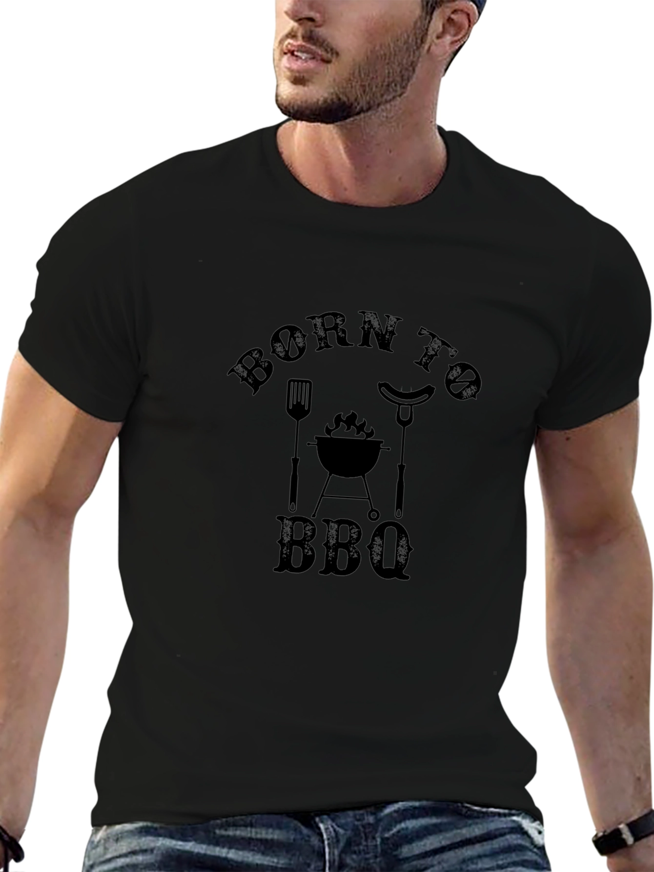 Born to BBQ Black Graphic Tee