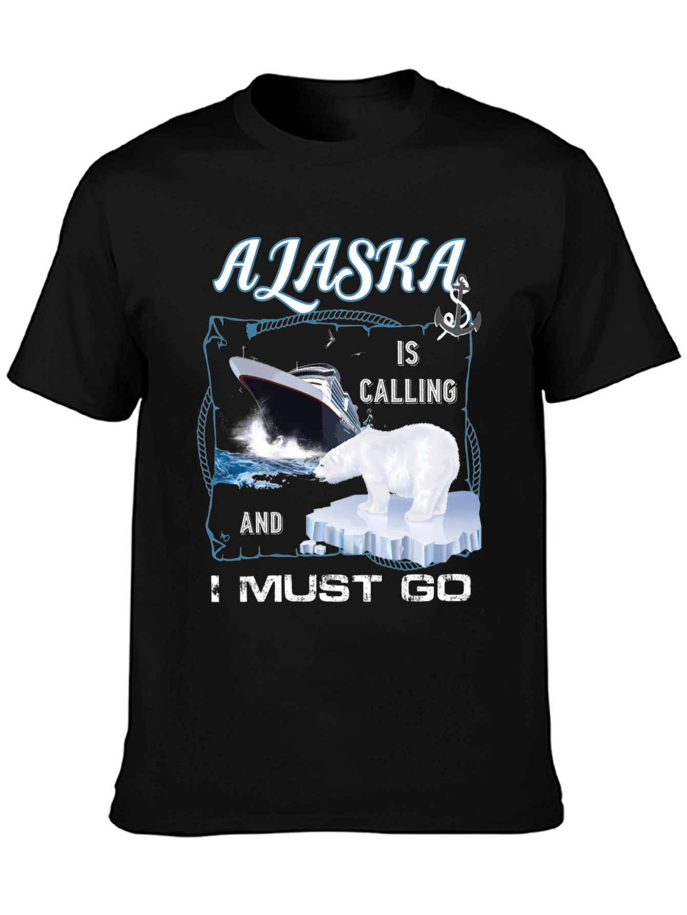 Alaska Cruise T-Shirt: Polar Bear Ship Adventure