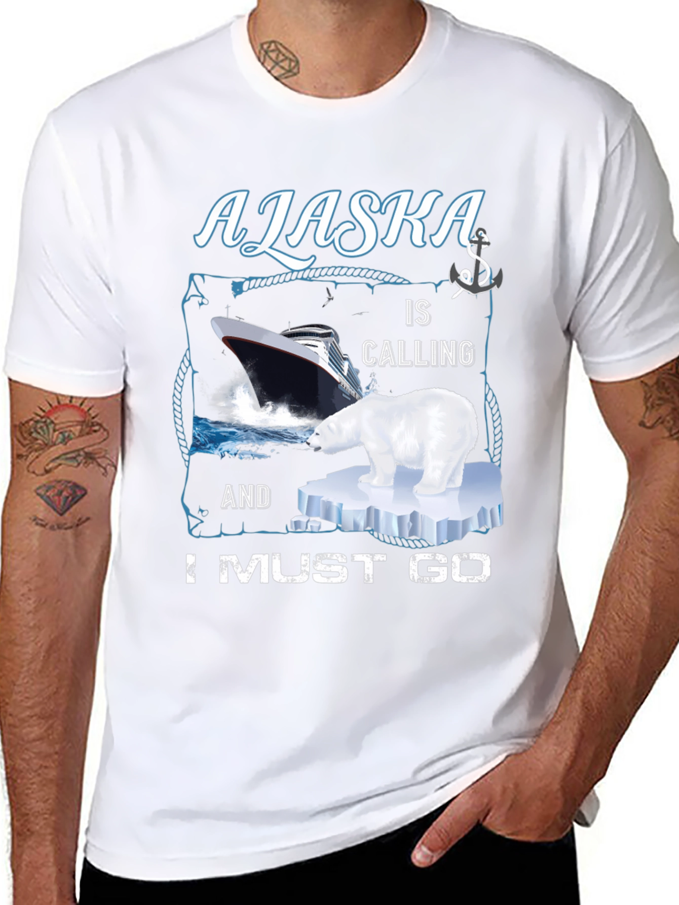 Alaska Cruise T-Shirt: Polar Bear Ship Adventure