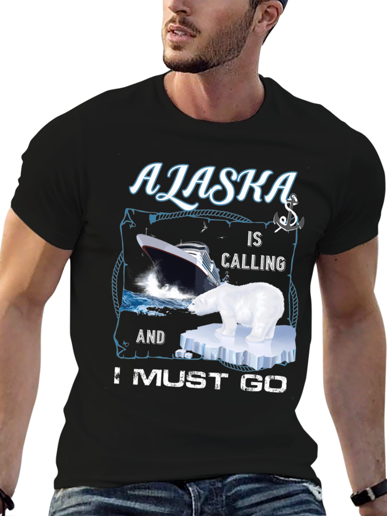 Alaska Cruise T-Shirt: Polar Bear Ship Adventure