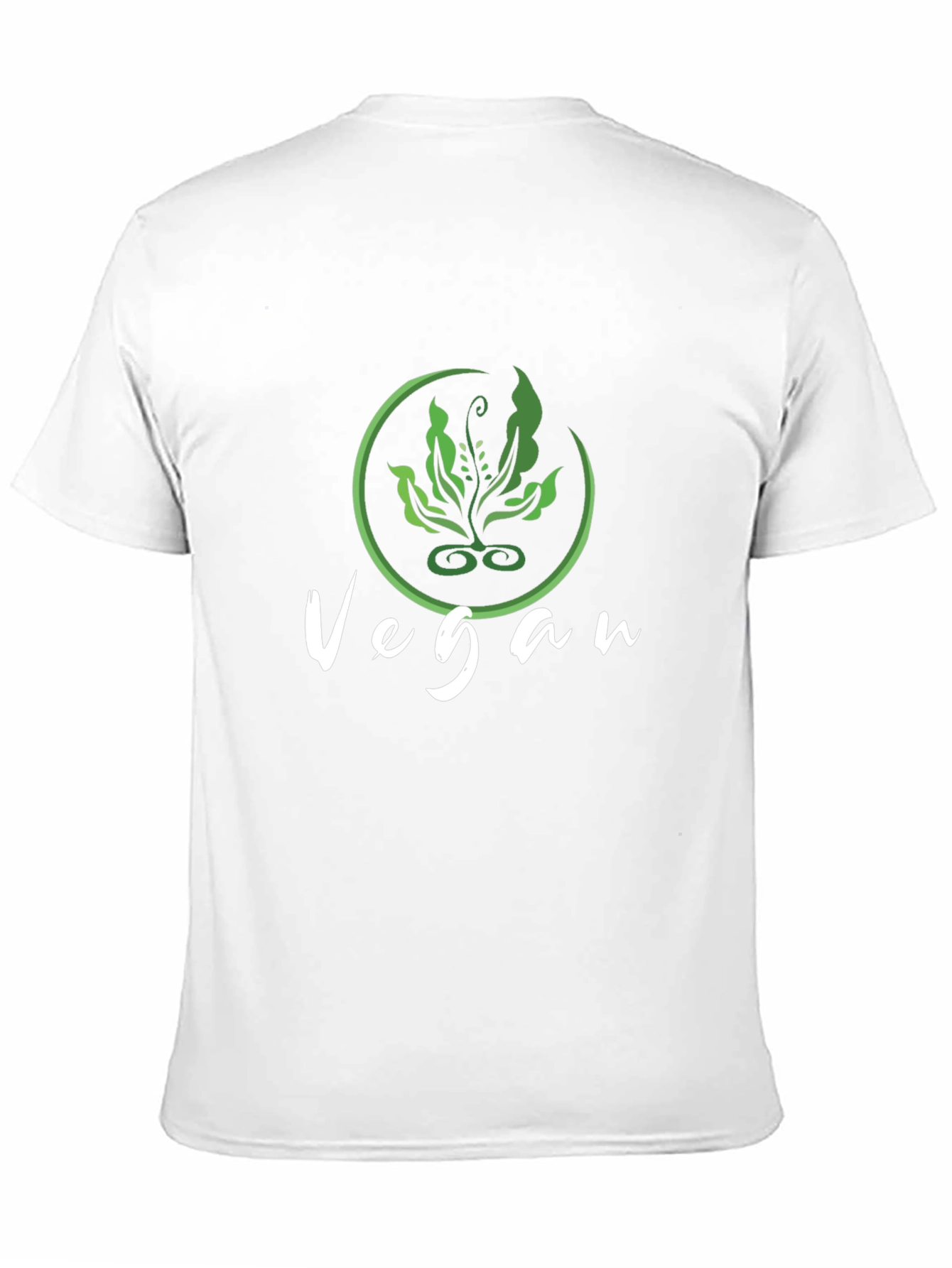 Vegan Plant Graphic Black T-Shirt