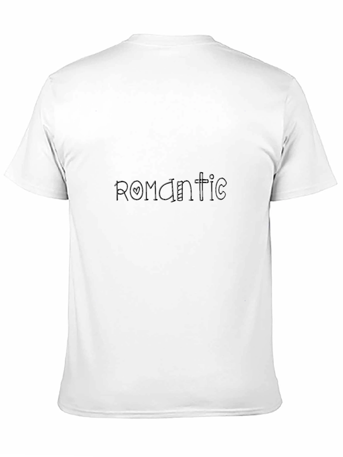 Romantic Graphic Print Mens Black T-Shirt