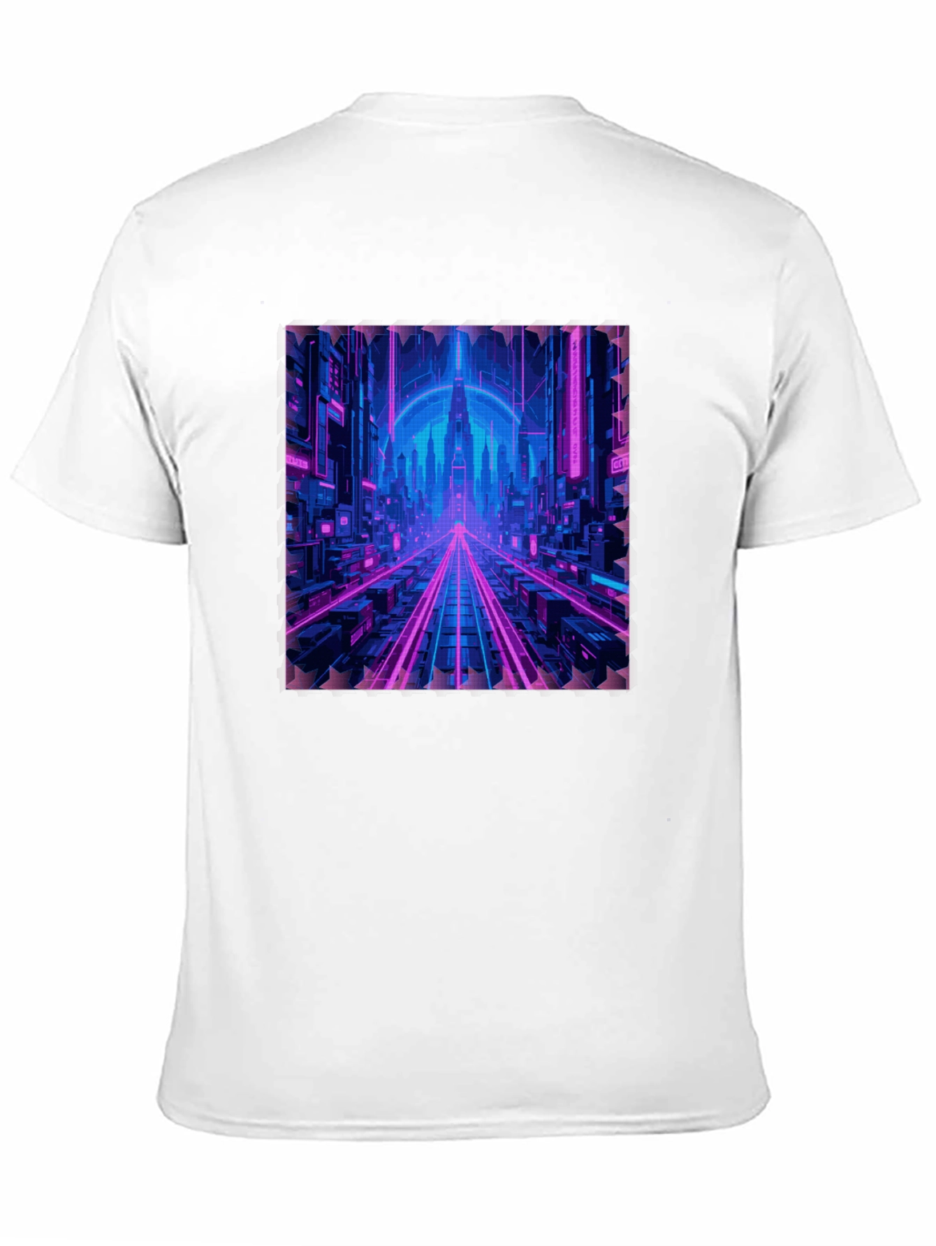 Cyberpunk Cityscape Graphic T-Shirt - Neon Nights Edition