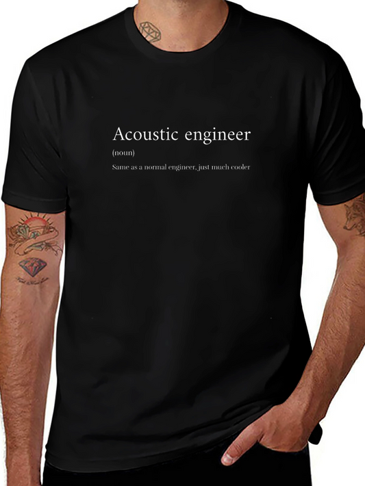 Acoustic Engineer Definition Black T-Shirt