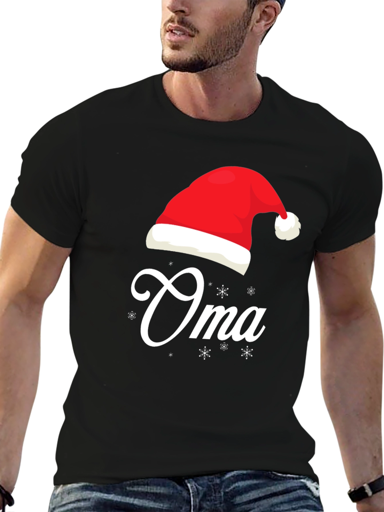 Oma Christmas Santa Hat T-Shirt