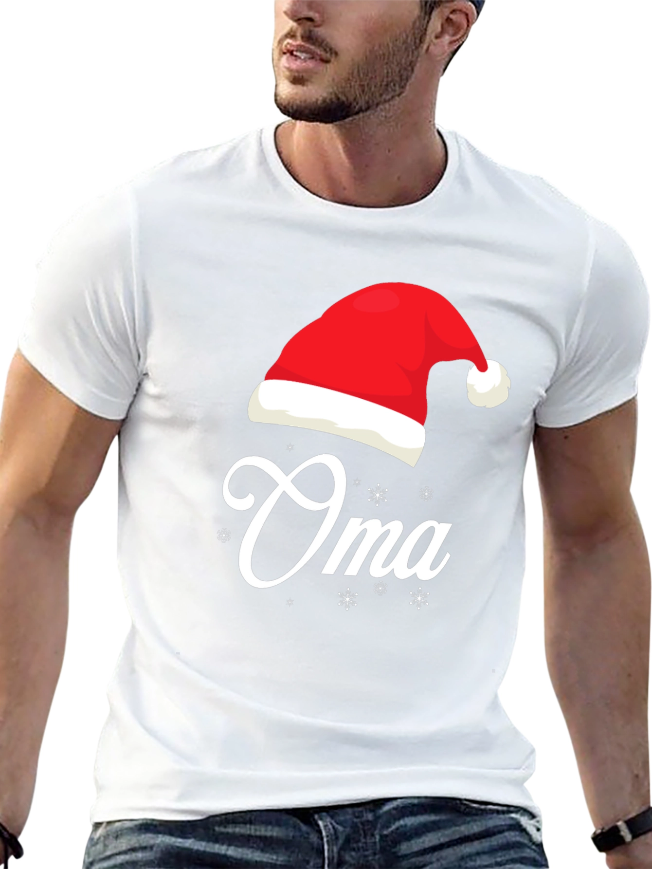 Oma Christmas Santa Hat T-Shirt