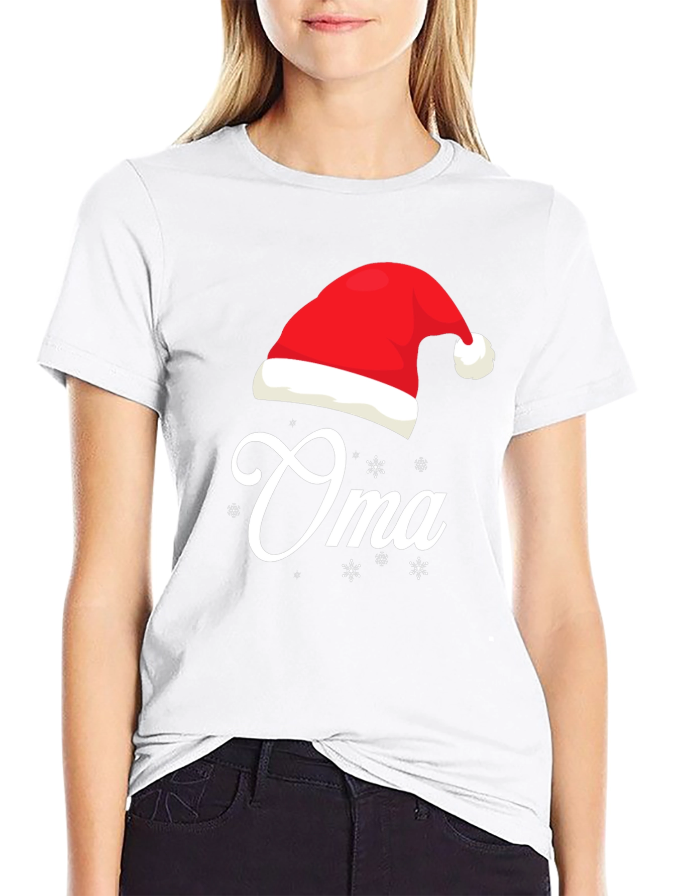Oma Christmas Santa Hat T-Shirt