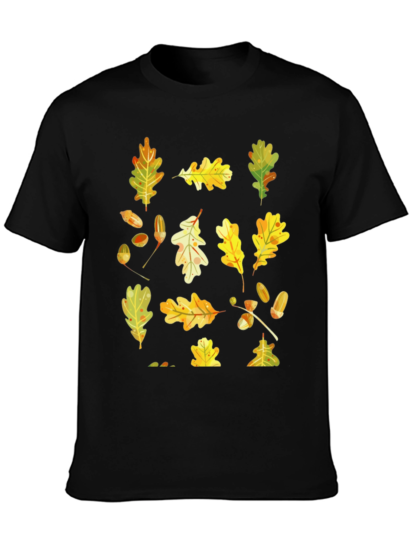 Autumn Leaves Black T-Shirt