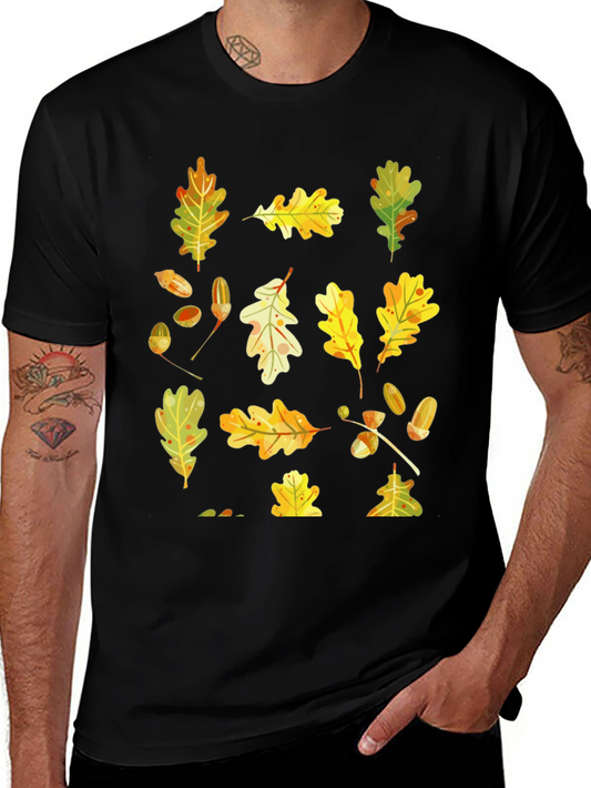 Autumn Leaves Black T-Shirt