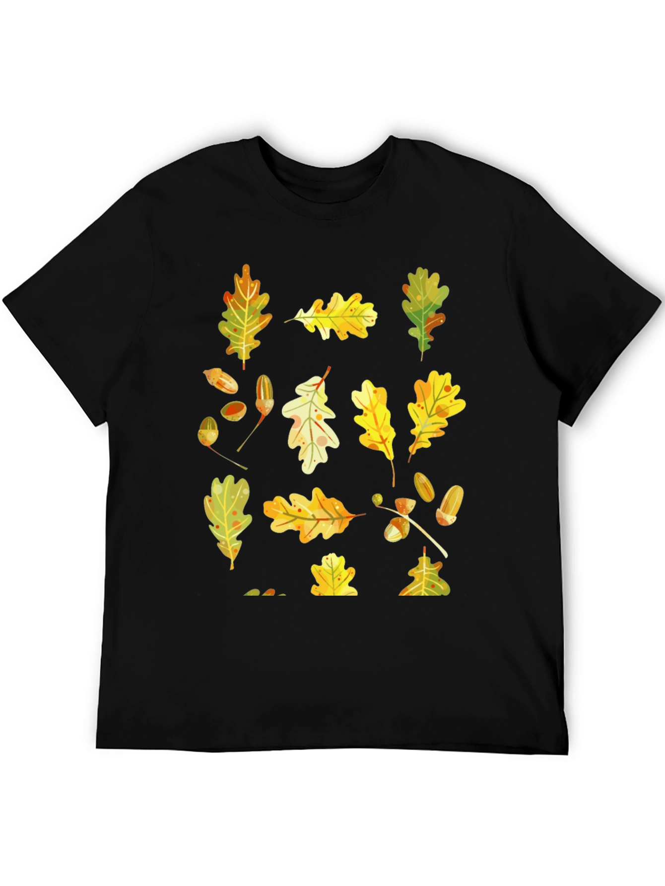 Autumn Leaves Black T-Shirt