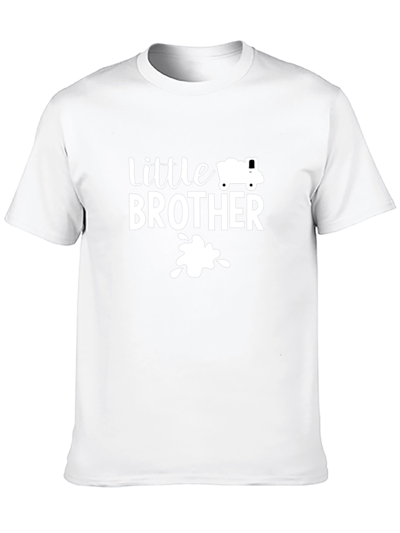 Little Brother Truck Shirt - New Baby Announcement Tee