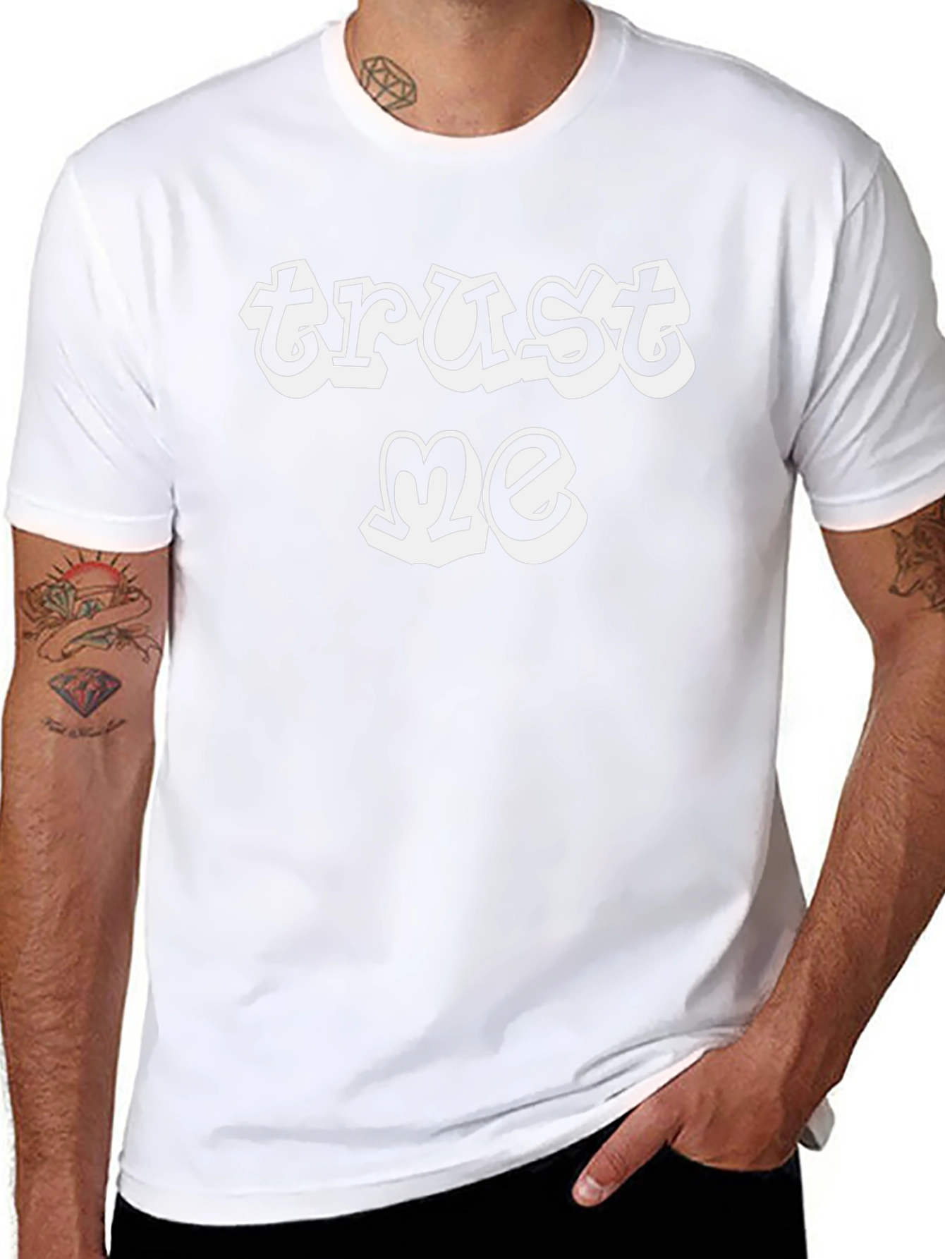 Trust Me Graphic Tee - Black Cotton T-Shirt