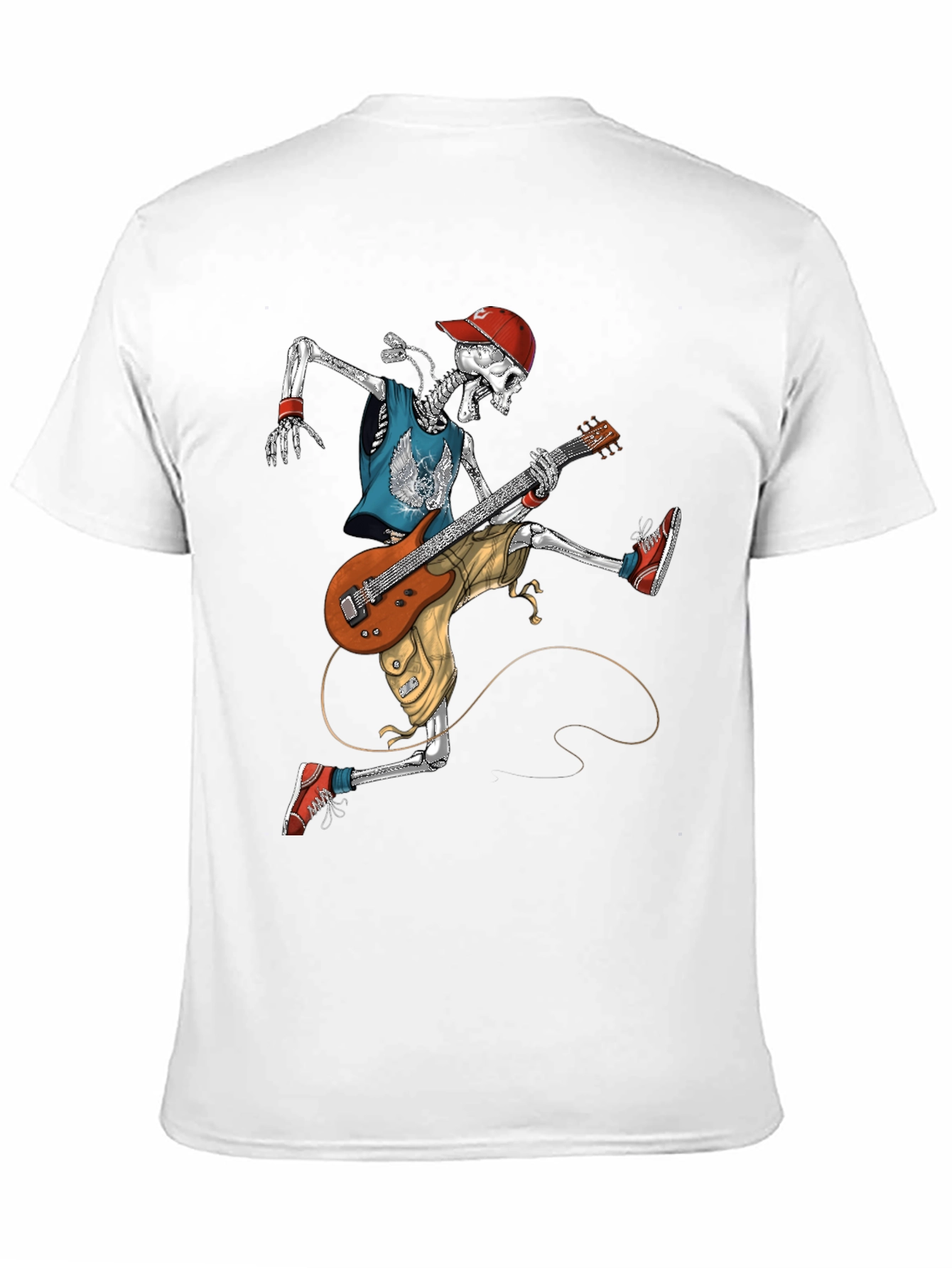 Rock On: Skeleton Guitarist Graphic T-Shirt