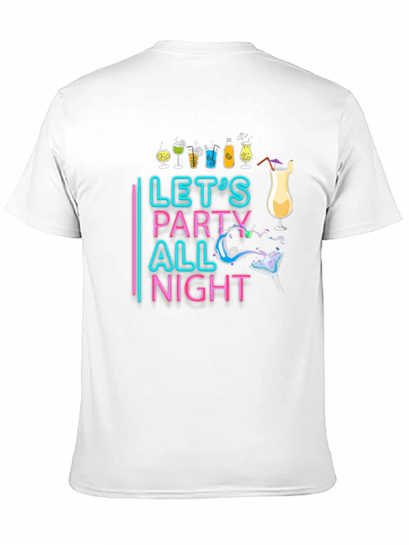 Lets Party All Night Black T-Shirt